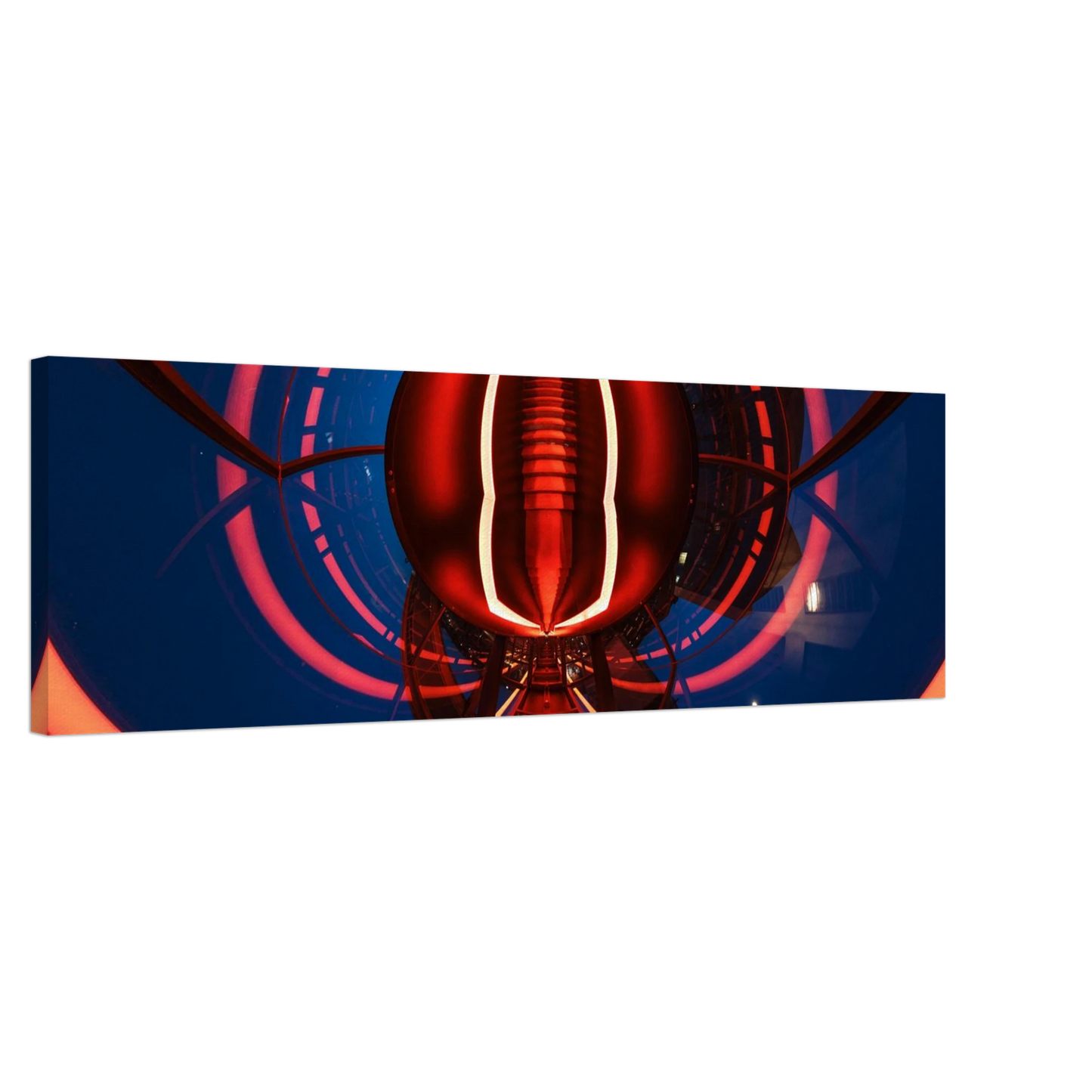 Wandbild futuristischer neon tunnel in sattem rot waehle aus 25 groessen