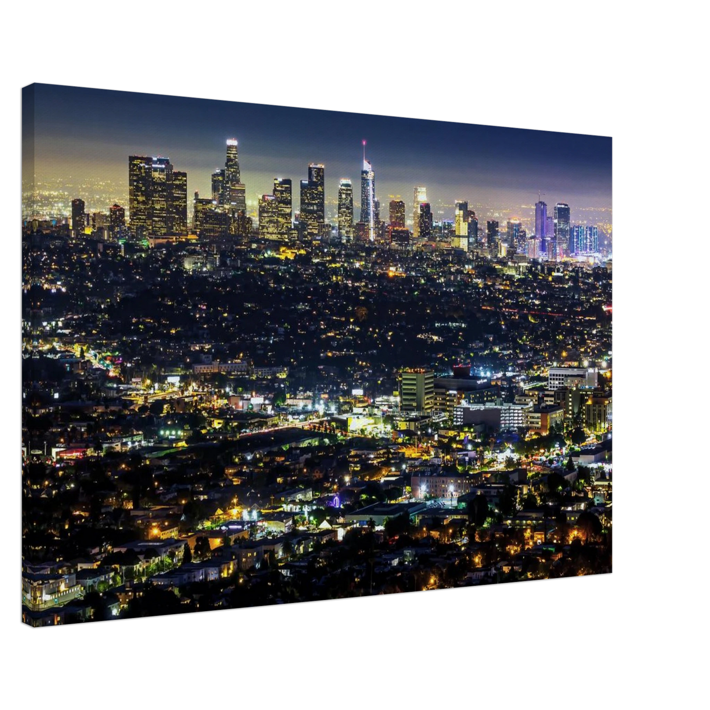 Wandbild los angeles lichtermeer majestaetische skyline bei nacht in ihrer wunschgroesse