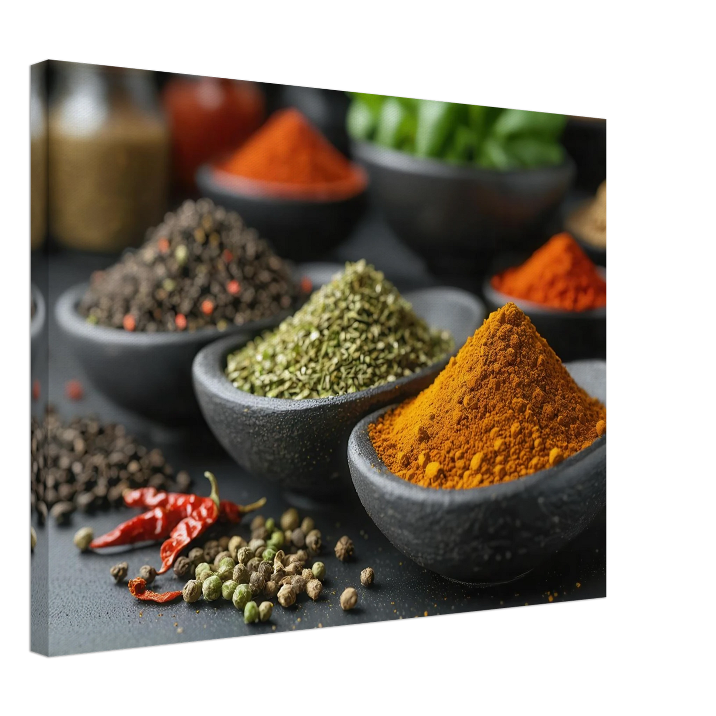 Wandbild gewuerz sinfonie intensive farben aromen fuer ihre kueche