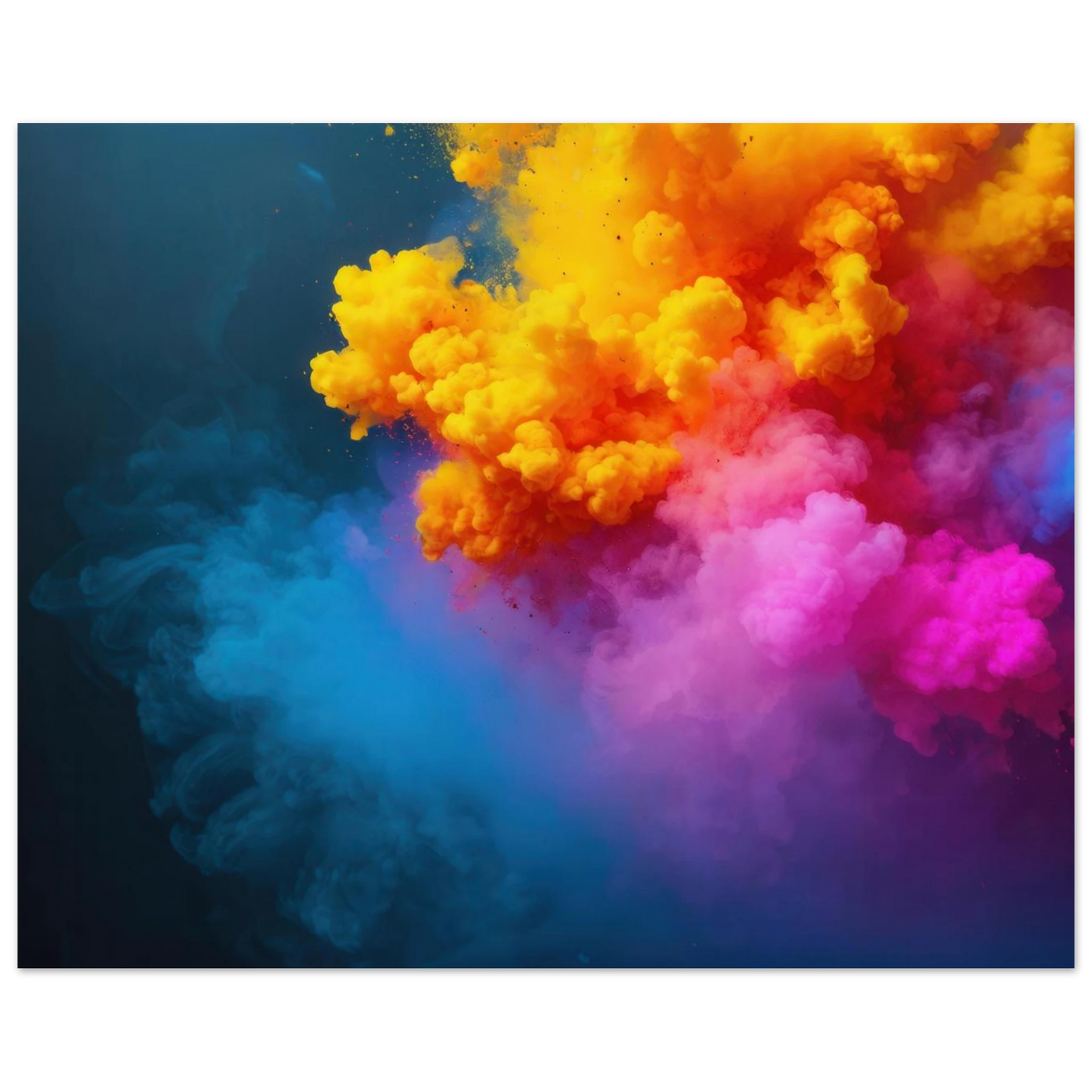 Wandbild explosion der farben lebhaftes abstraktes kunstwerk fuer dein zuhause