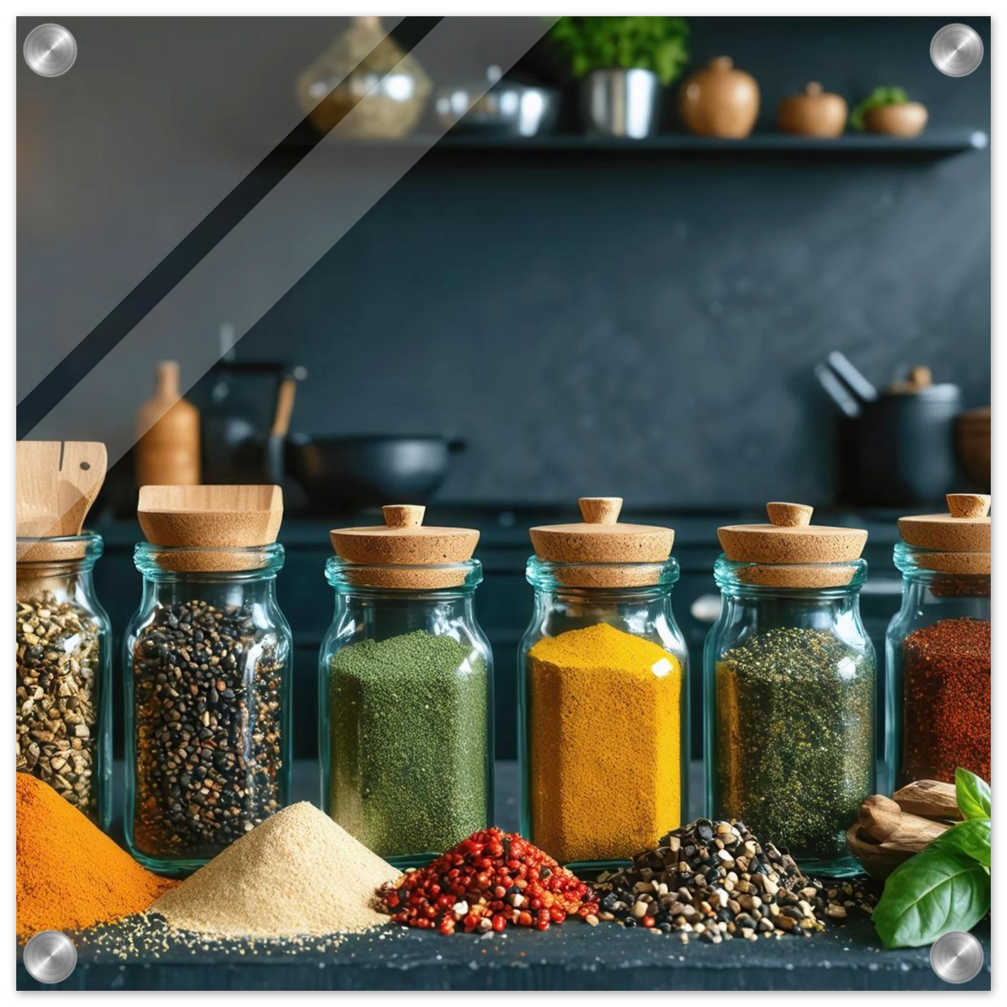 Wandbild gewuerze der welt aromatisches kunstwerk fuer ihre kueche