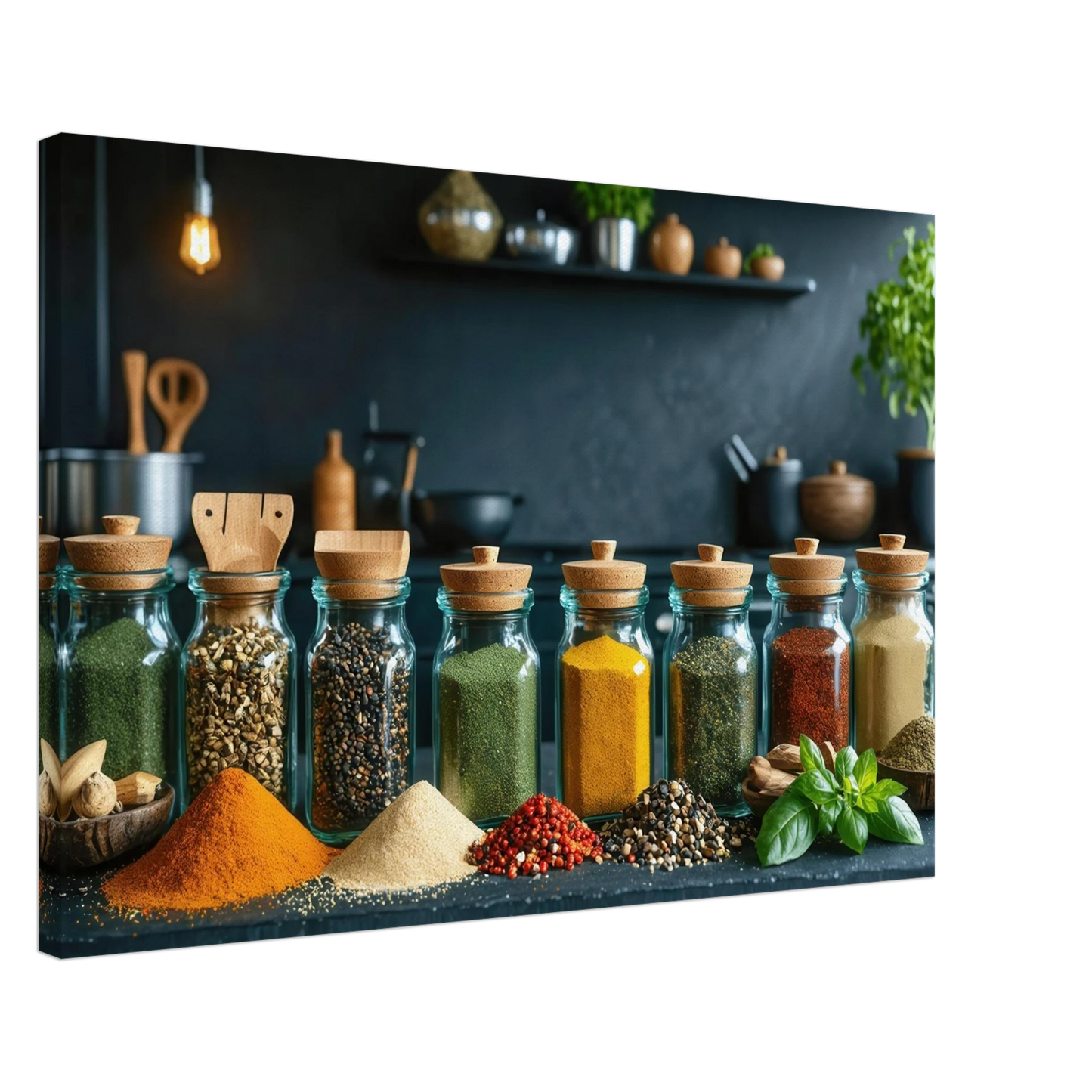 Wandbild gewuerze der welt aromatisches kunstwerk fuer ihre kueche
