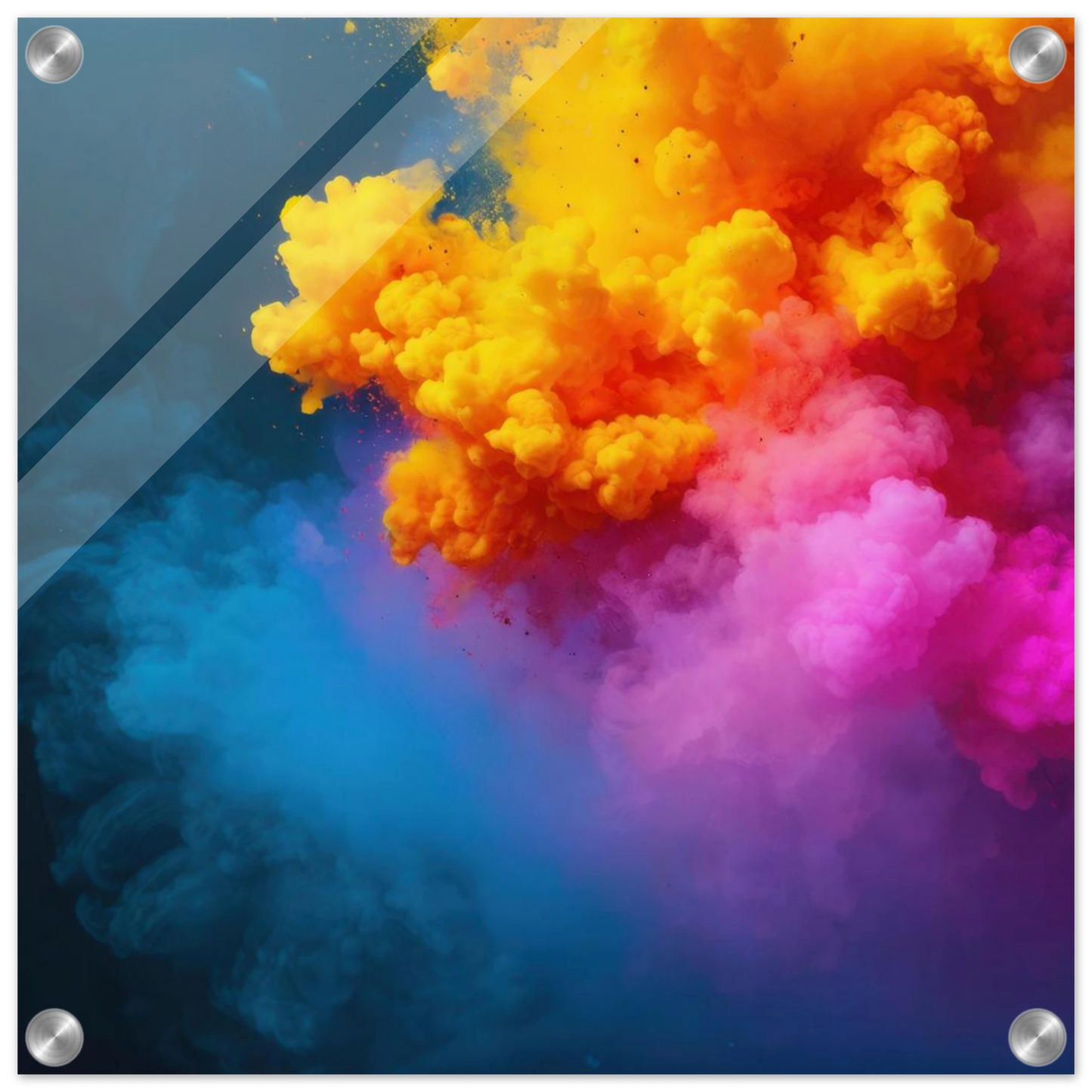 Wandbild explosion der farben lebhaftes abstraktes kunstwerk fuer dein zuhause