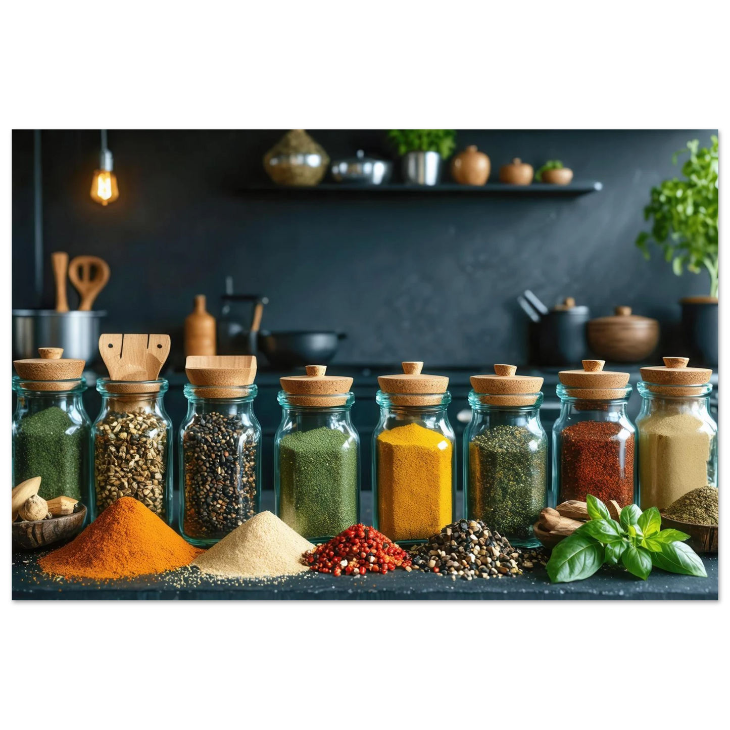 Wandbild gewuerze der welt aromatisches kunstwerk fuer ihre kueche