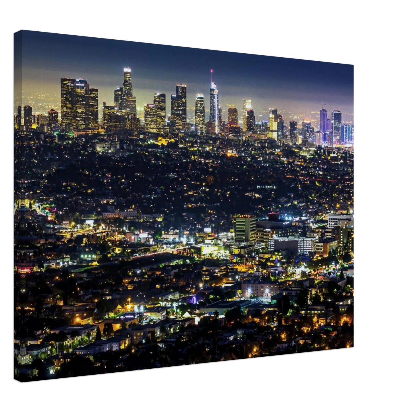 Wandbild los angeles lichtermeer majestaetische skyline bei nacht in ihrer wunschgroesse