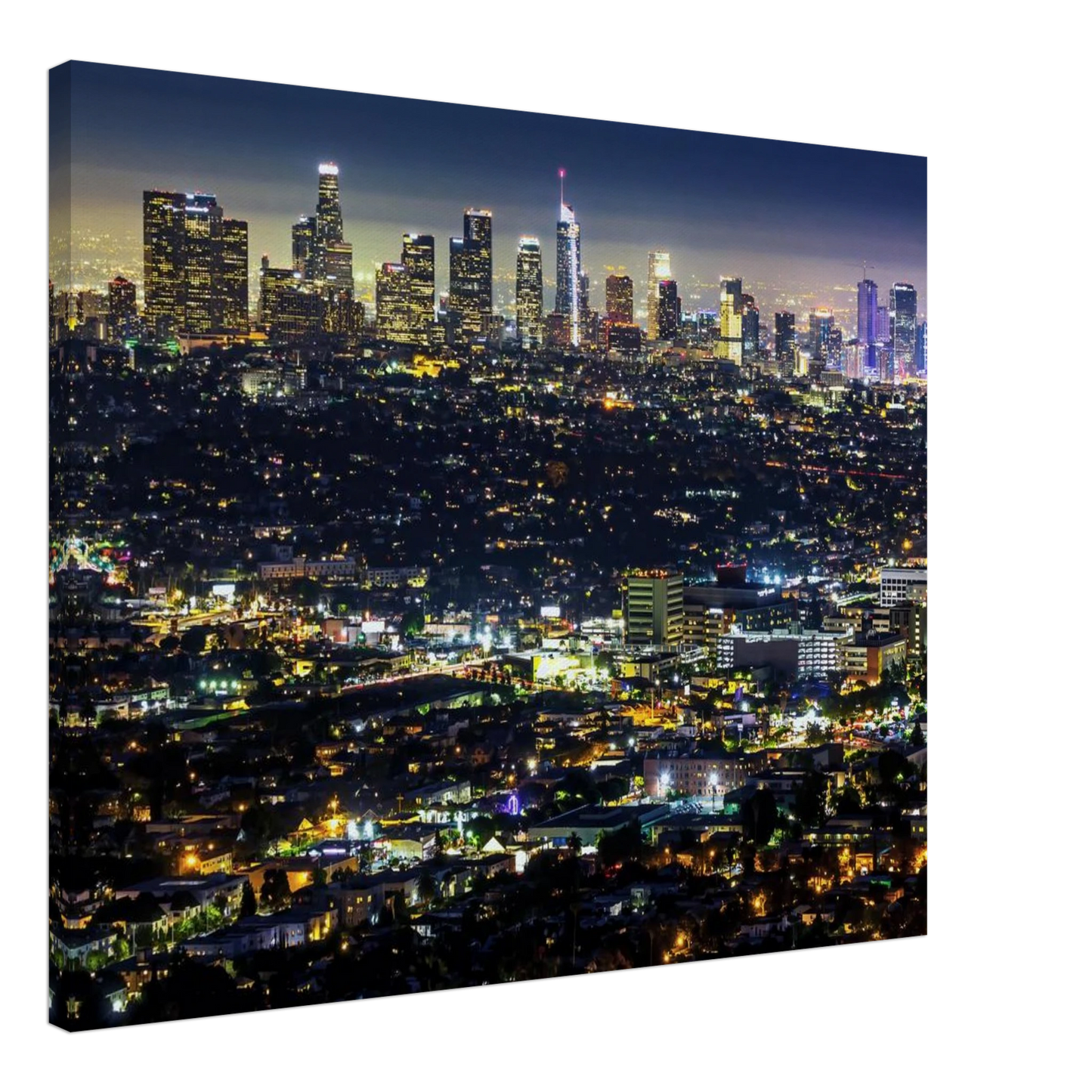 Wandbild los angeles lichtermeer majestaetische skyline bei nacht in ihrer wunschgroesse