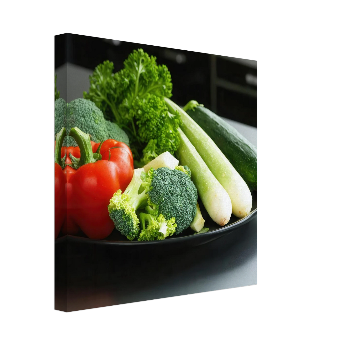 Wandbild frische gartenernte lebendiges gemuesestillleben in verschiedenen groessen