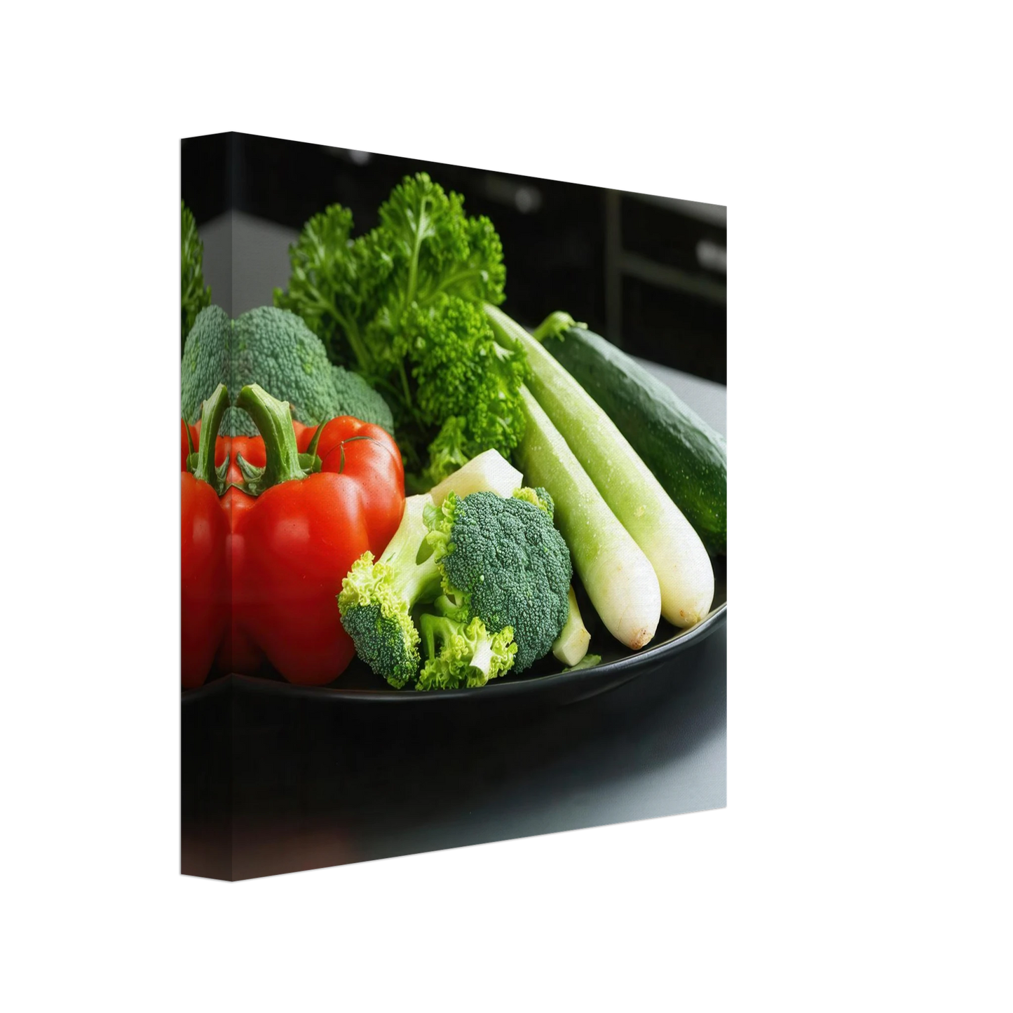 Wandbild frische gartenernte lebendiges gemuesestillleben in verschiedenen groessen