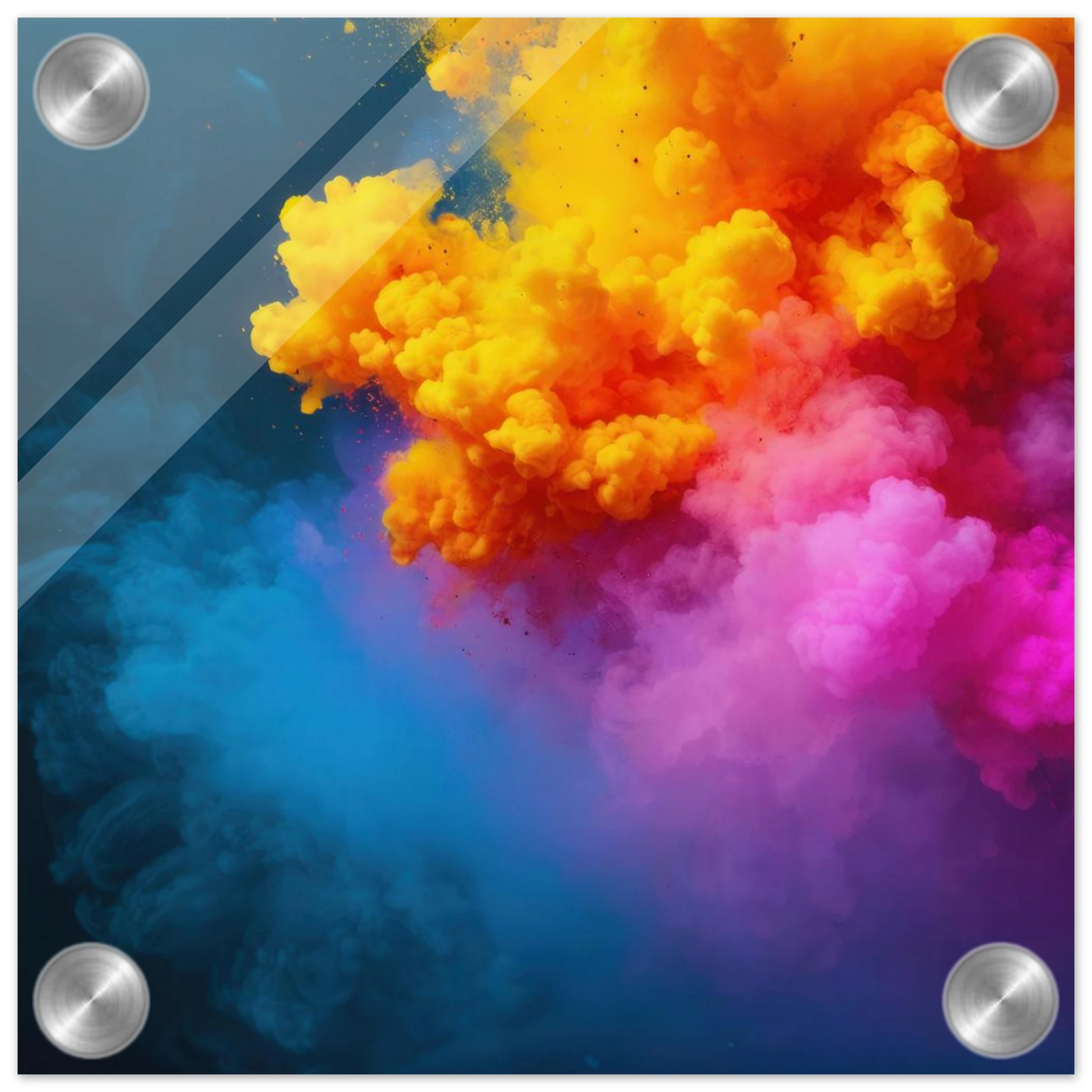 Wandbild explosion der farben lebhaftes abstraktes kunstwerk fuer dein zuhause