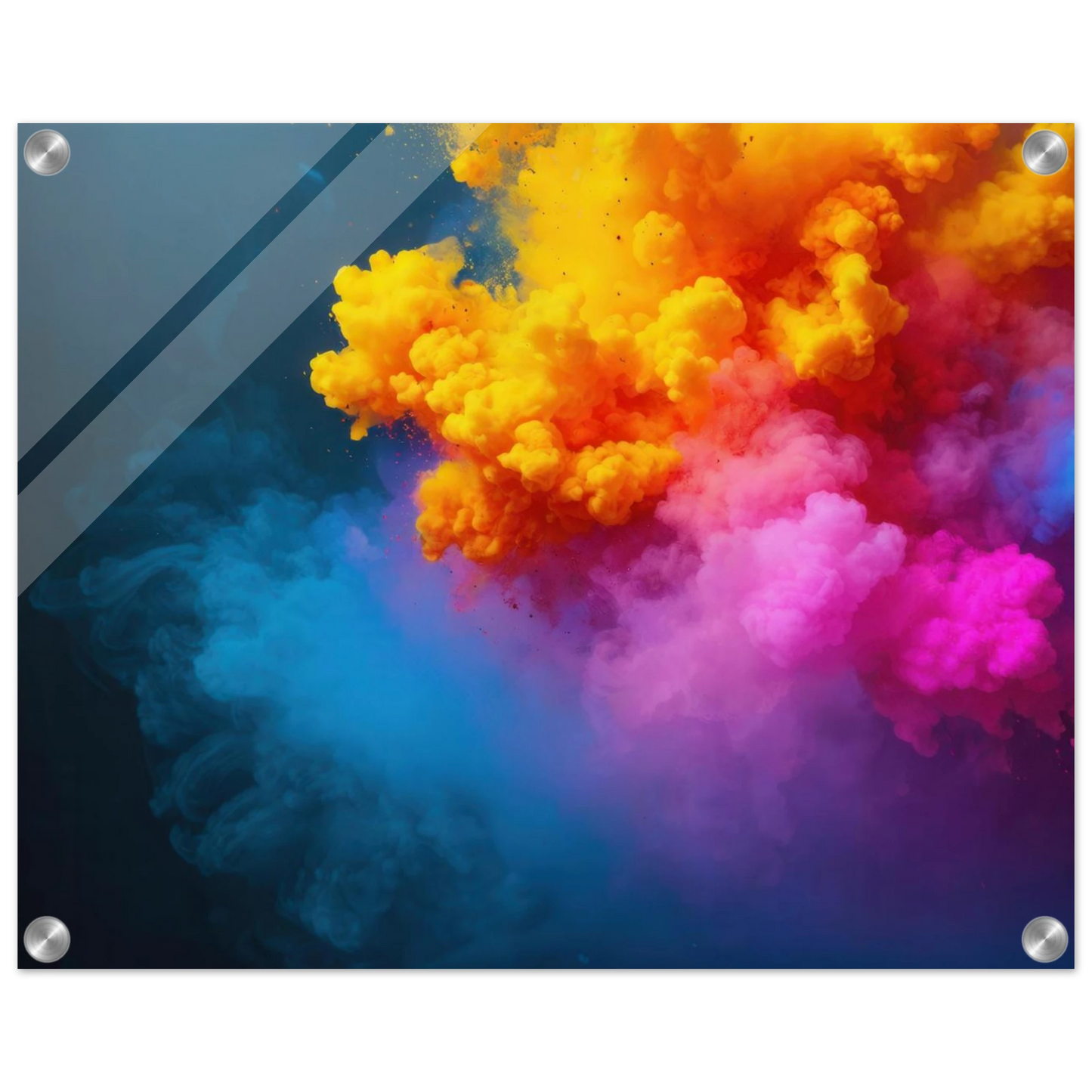 Wandbild explosion der farben lebhaftes abstraktes kunstwerk fuer dein zuhause