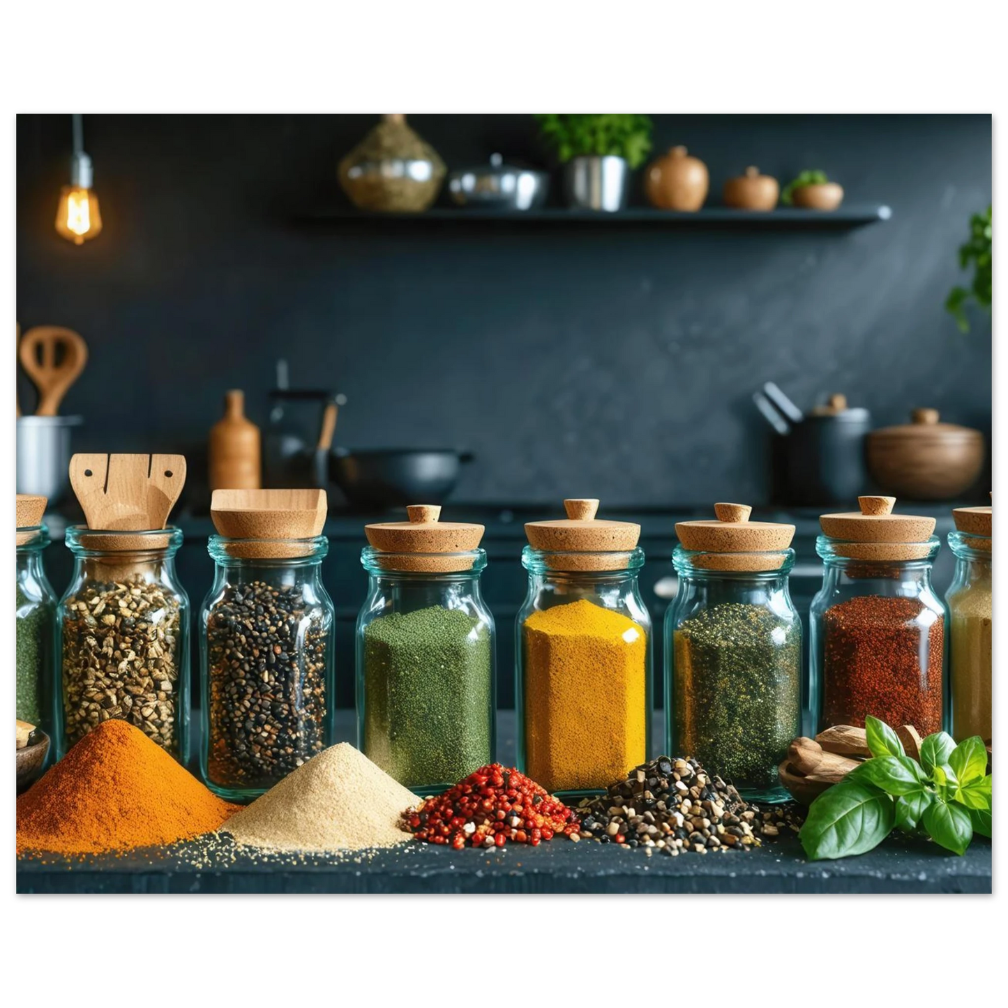Wandbild gewuerze der welt aromatisches kunstwerk fuer ihre kueche