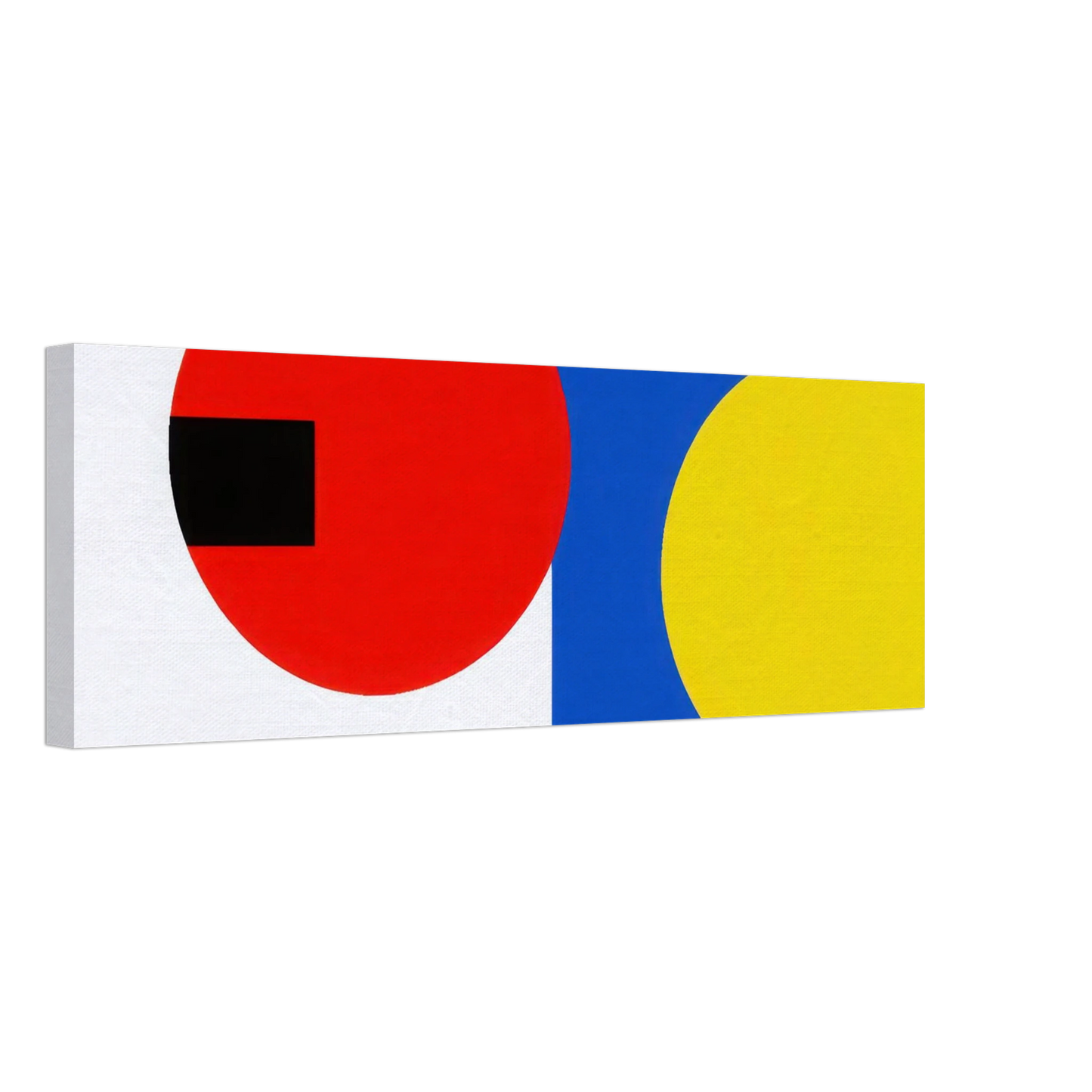 Wandbild bauhaus inspirierte komposition in leuchtendem rot blau gelb abstrakte kunst fuer ihr zuhause