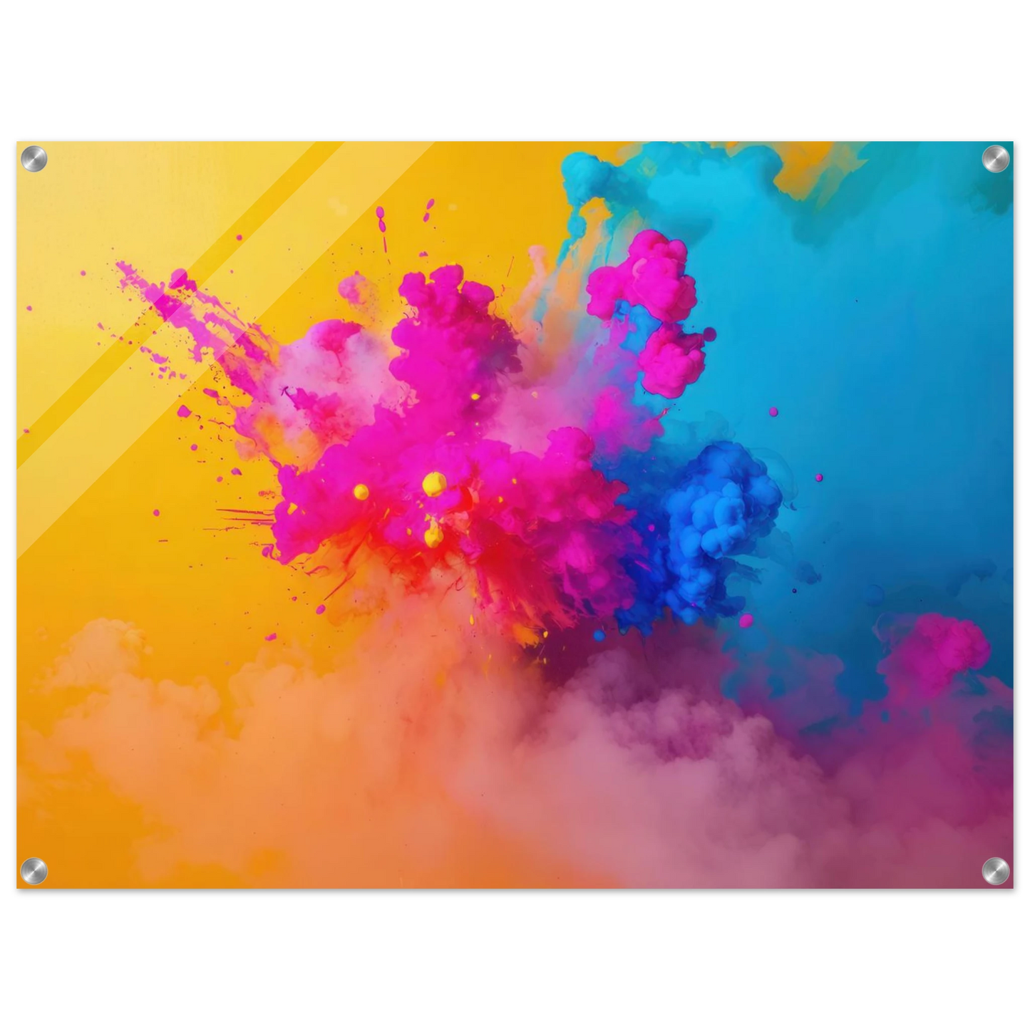 Wandbild explosive farben lebendige abstraktion fuer ihr zuhause in vielen groessen