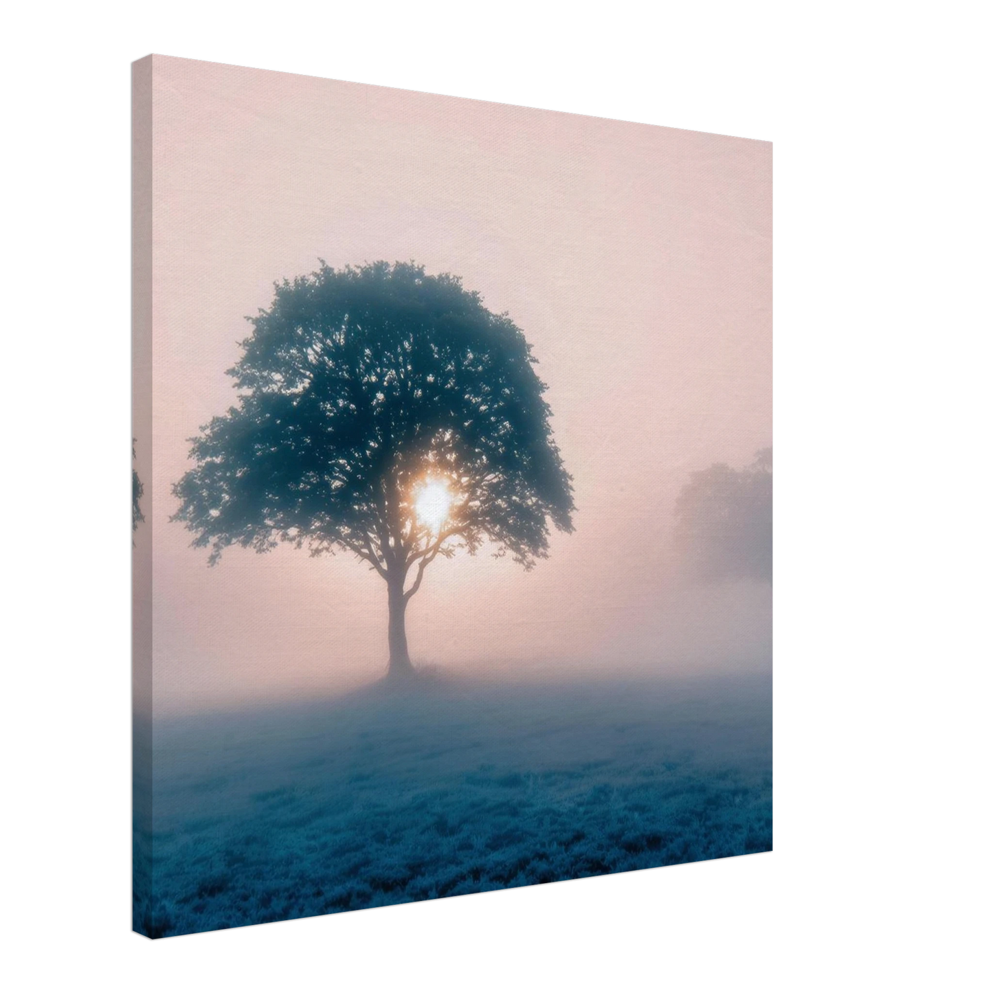 Wandbild mystischer morgendaemmerung baum traumhaftes landschaftsbild fuer ihre wohlfuehloase