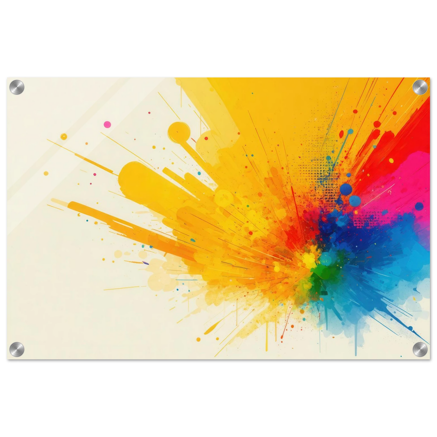 Wandbild explosion der farben abstraktes kunstwerk fuer dein zuhause in verschiedenen groessen