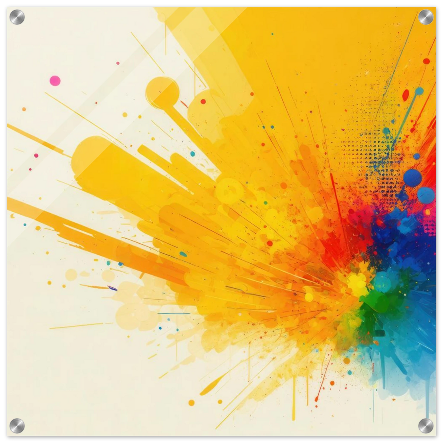 Wandbild explosion der farben abstraktes kunstwerk fuer dein zuhause in verschiedenen groessen