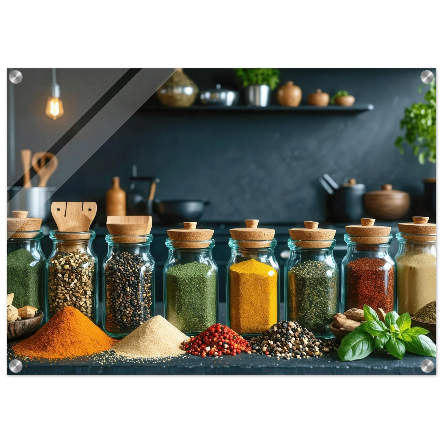 Wandbild gewuerze der welt aromatisches kunstwerk fuer ihre kueche