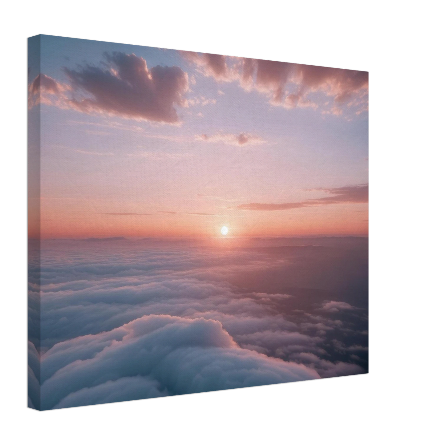 Wandbild sonnenaufgang ueber den wolken ein traumhaftes wandbild in sanften pastelltoenen