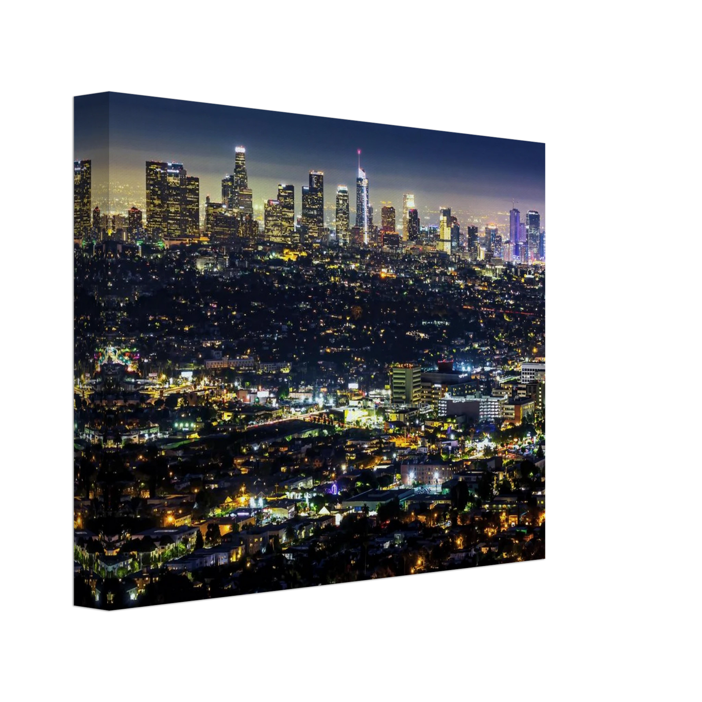 Wandbild los angeles lichtermeer majestaetische skyline bei nacht in ihrer wunschgroesse
