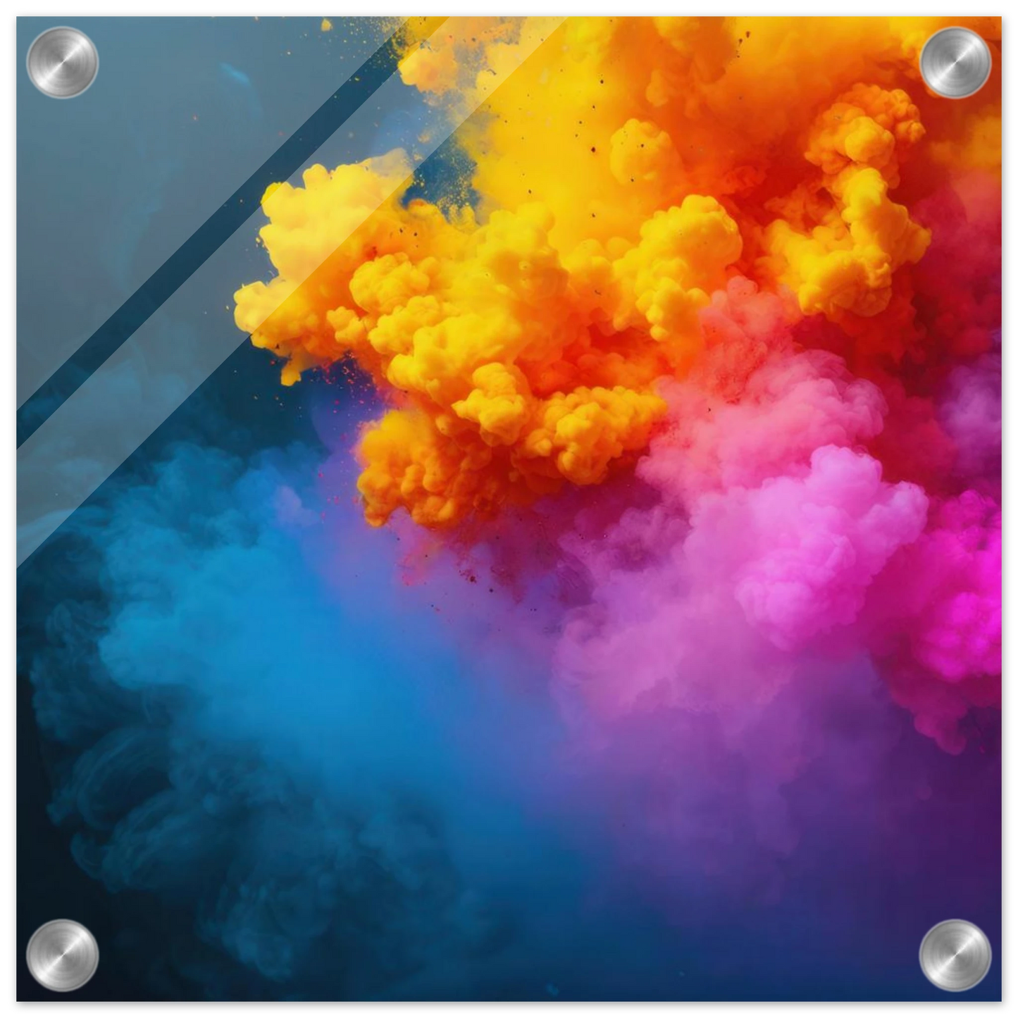 Wandbild explosion der farben lebhaftes abstraktes kunstwerk fuer dein zuhause