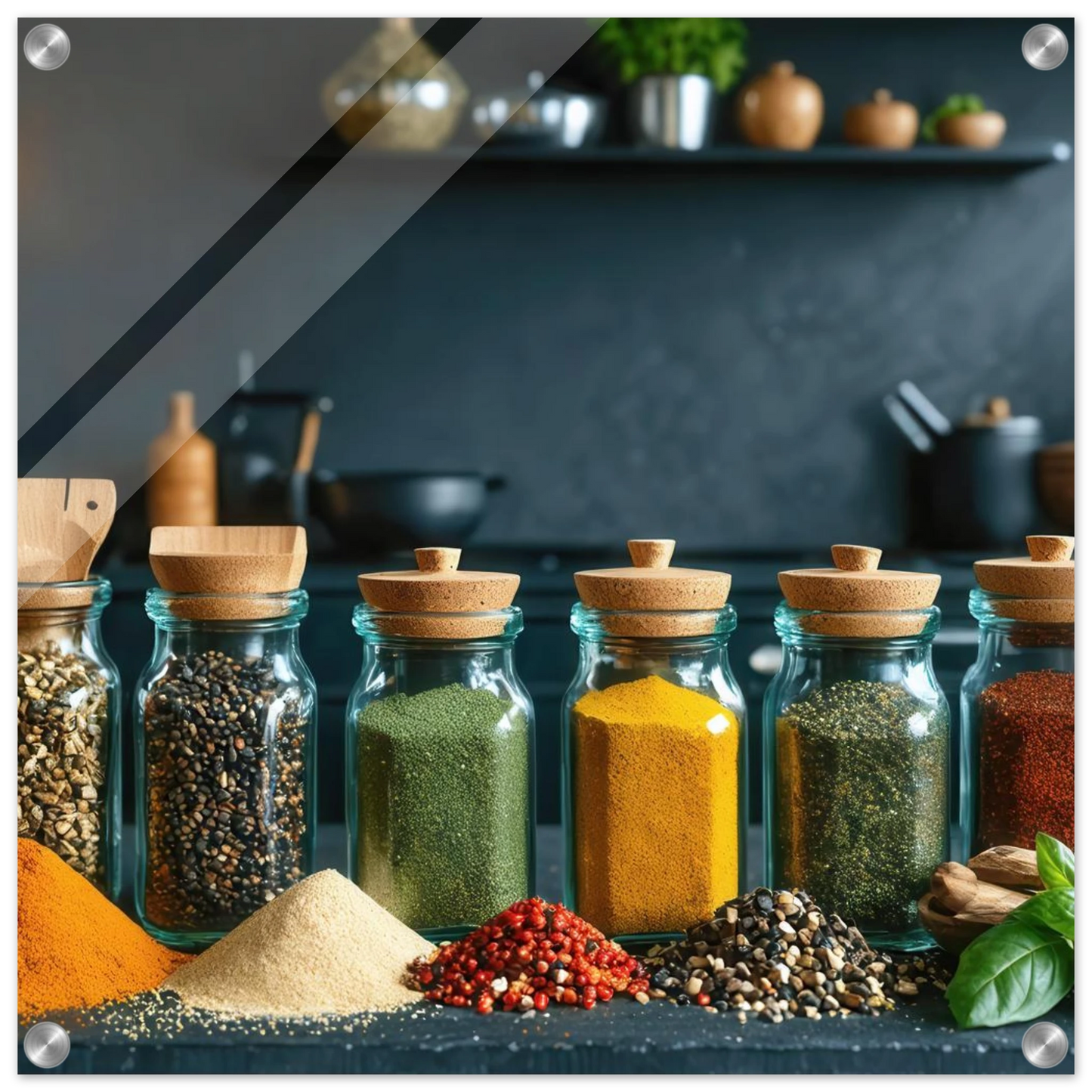 Wandbild gewuerze der welt aromatisches kunstwerk fuer ihre kueche