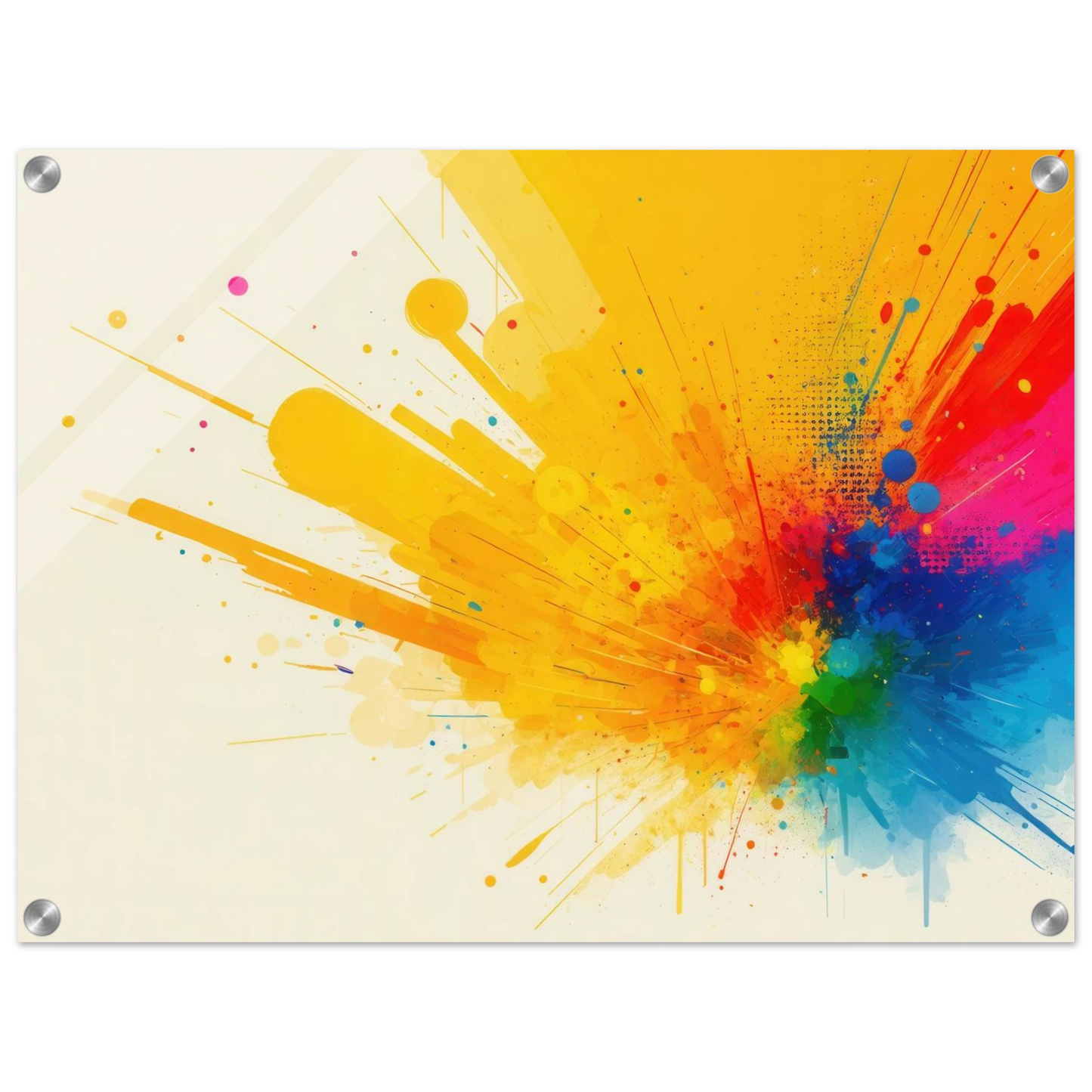 Wandbild explosion der farben abstraktes kunstwerk fuer dein zuhause in verschiedenen groessen