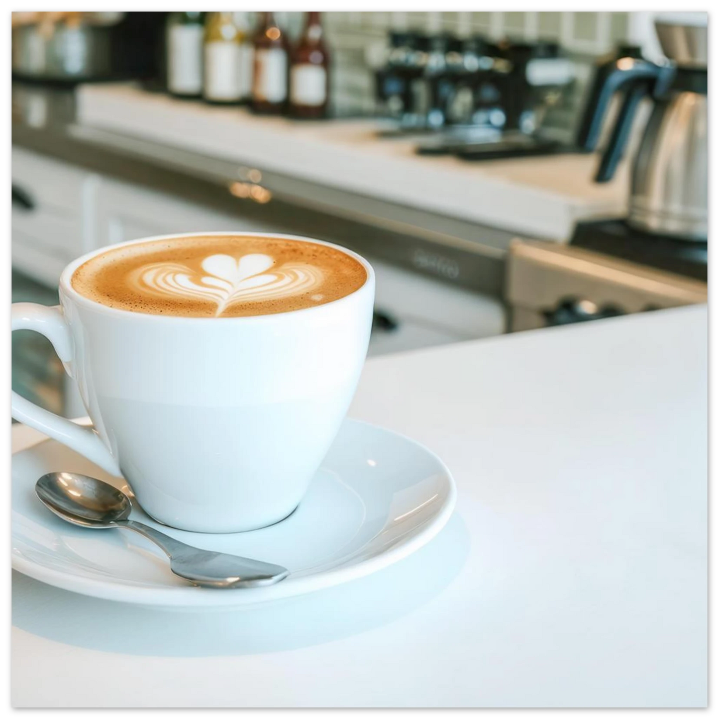 Wandbild espresso latte art meisterwerk fuer ihre kueche oder ihr caf verfuegbar in vielen groessen