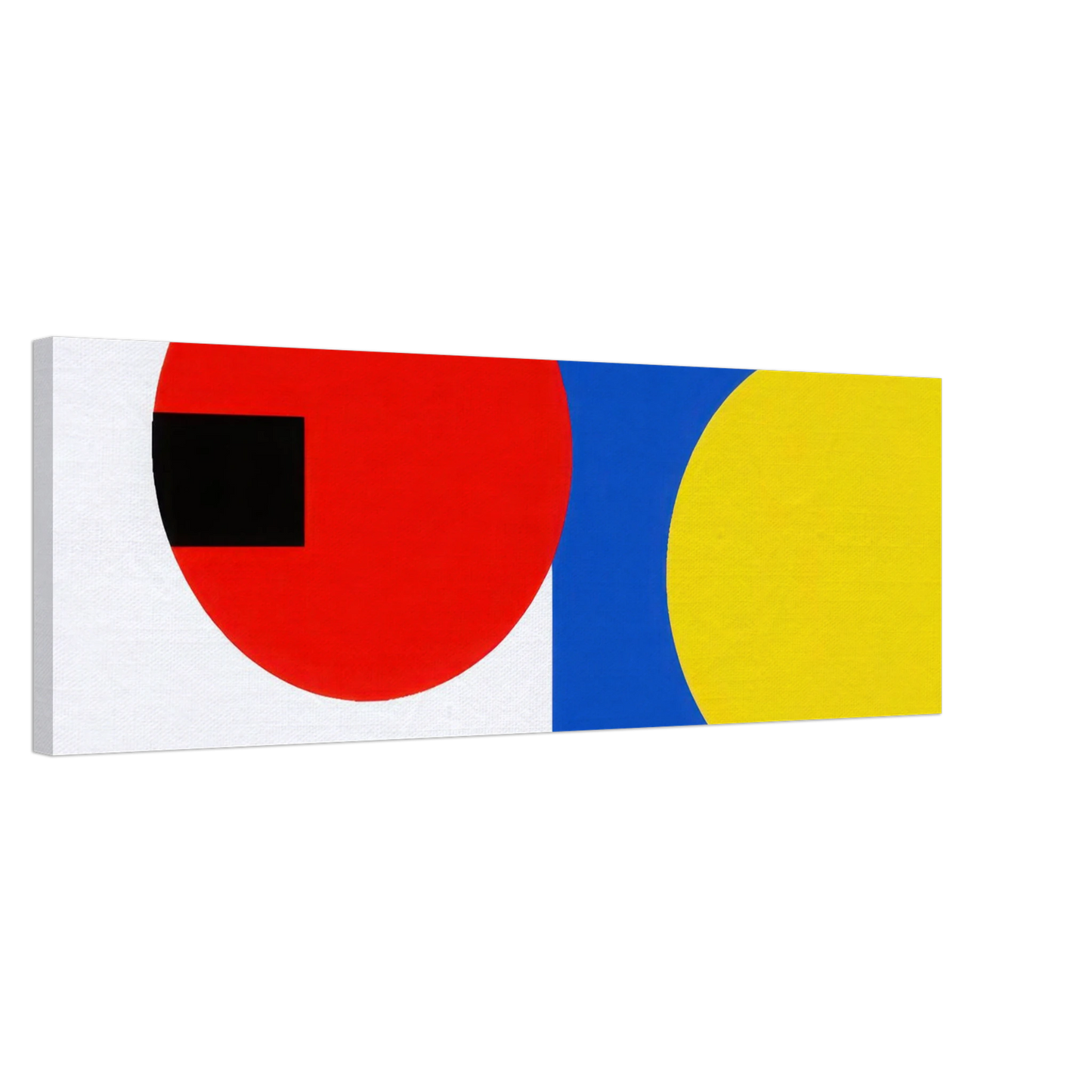 Wandbild bauhaus inspirierte komposition in leuchtendem rot blau gelb abstrakte kunst fuer ihr zuhause