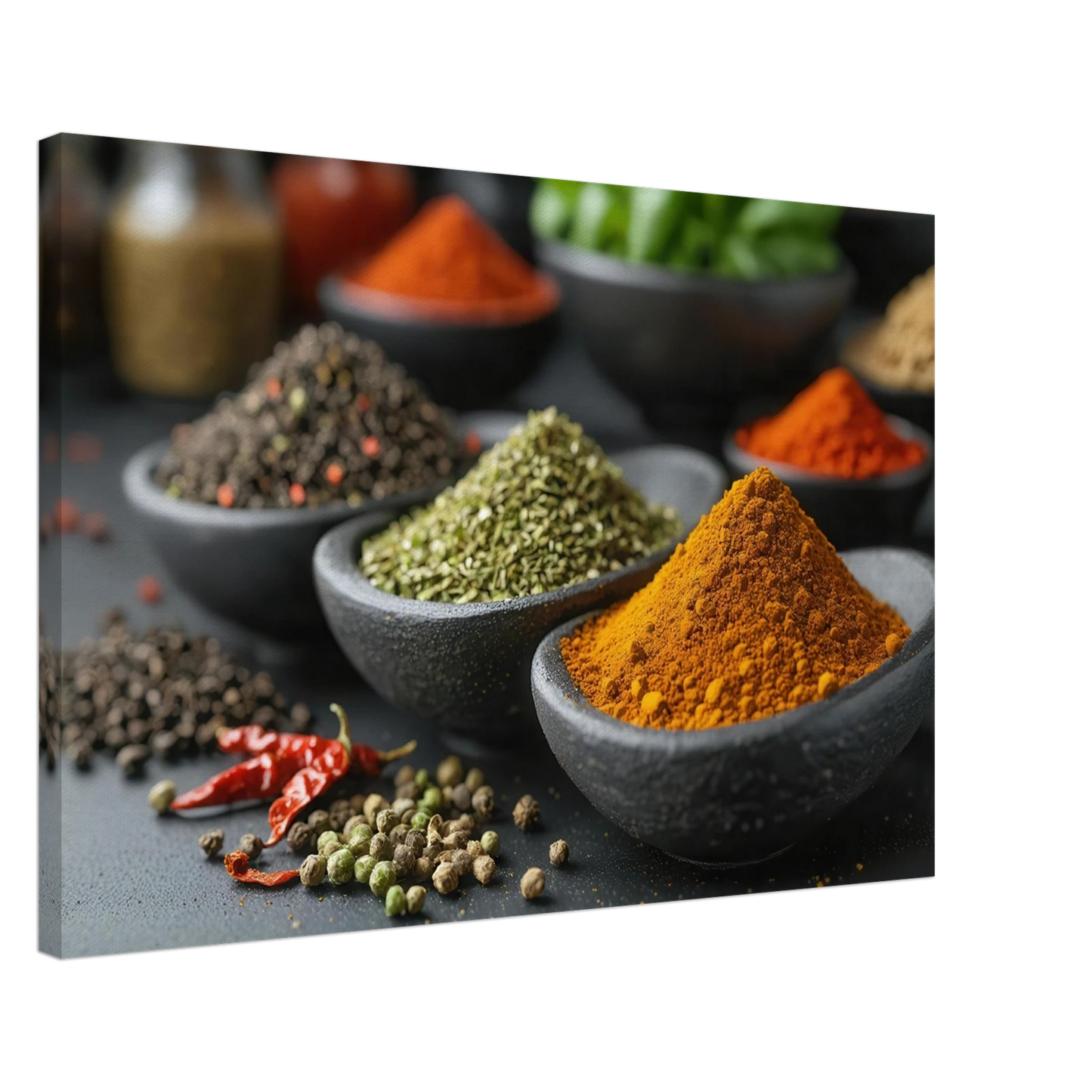 Wandbild gewuerz sinfonie intensive farben aromen fuer ihre kueche