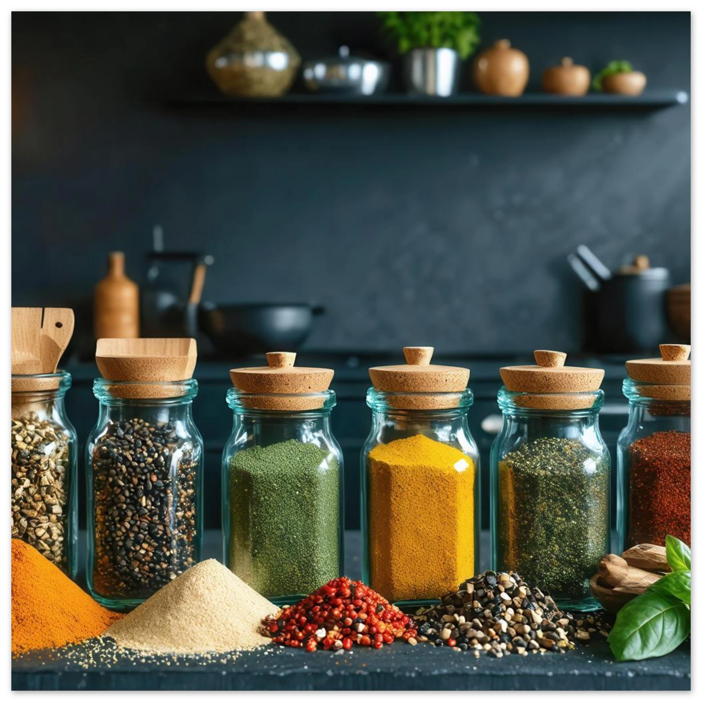 Wandbild gewuerze der welt aromatisches kunstwerk fuer ihre kueche