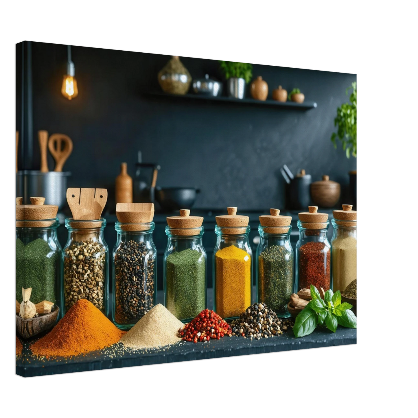 Wandbild gewuerze der welt aromatisches kunstwerk fuer ihre kueche