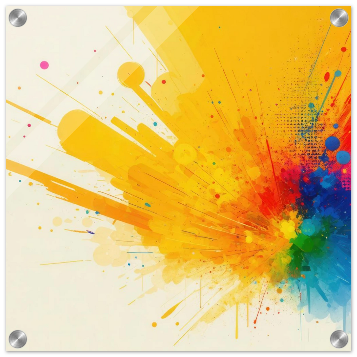 Wandbild explosion der farben abstraktes kunstwerk fuer dein zuhause in verschiedenen groessen