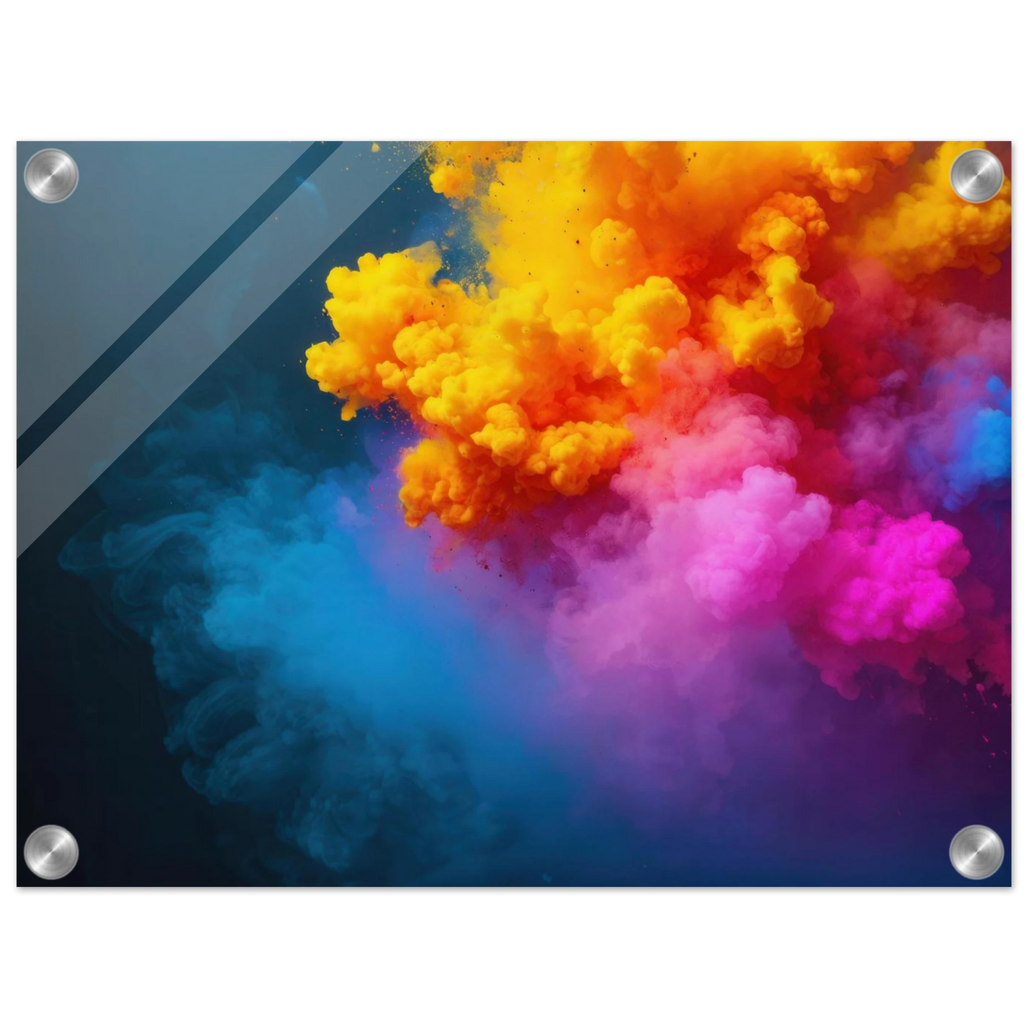 Wandbild explosion der farben lebhaftes abstraktes kunstwerk fuer dein zuhause