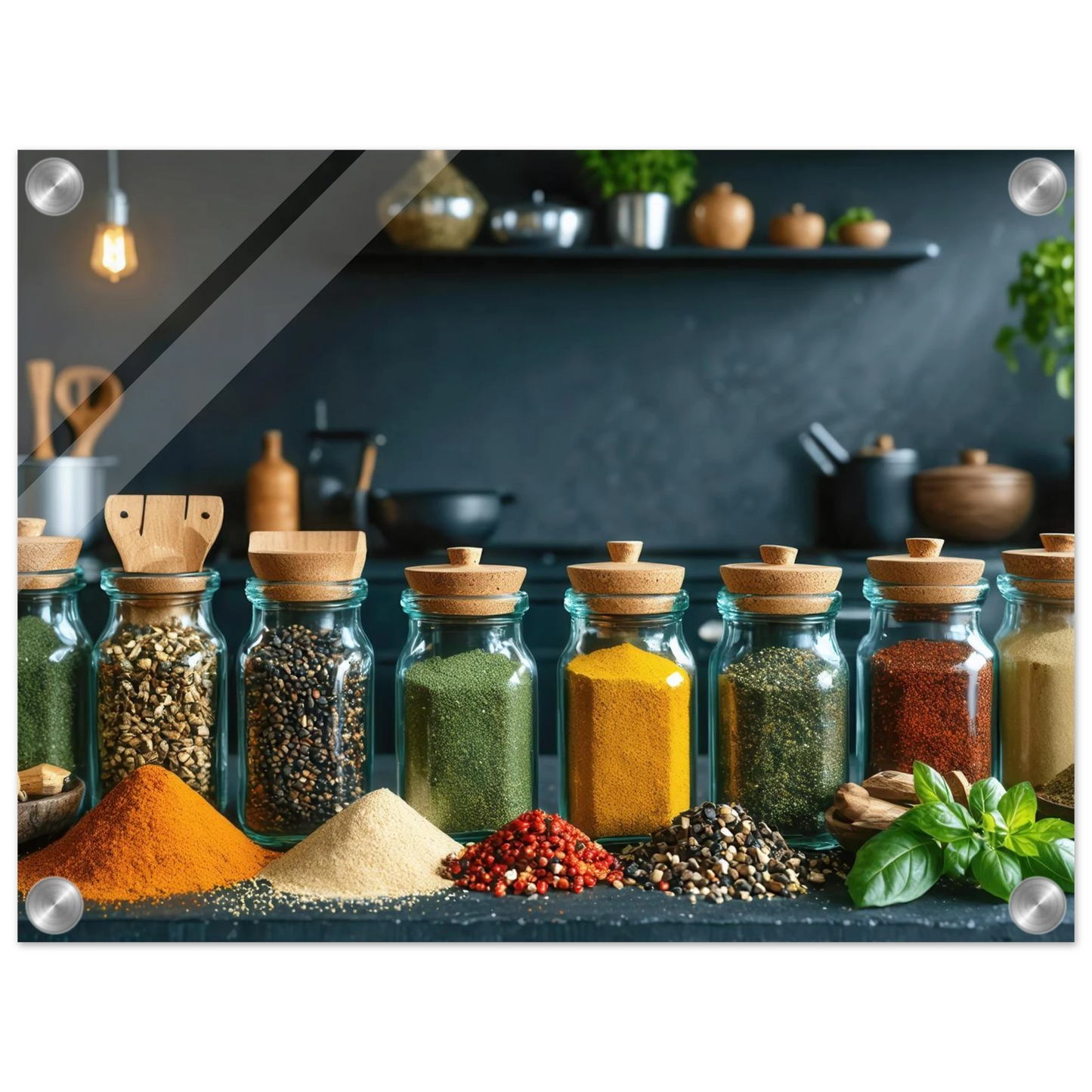 Wandbild gewuerze der welt aromatisches kunstwerk fuer ihre kueche