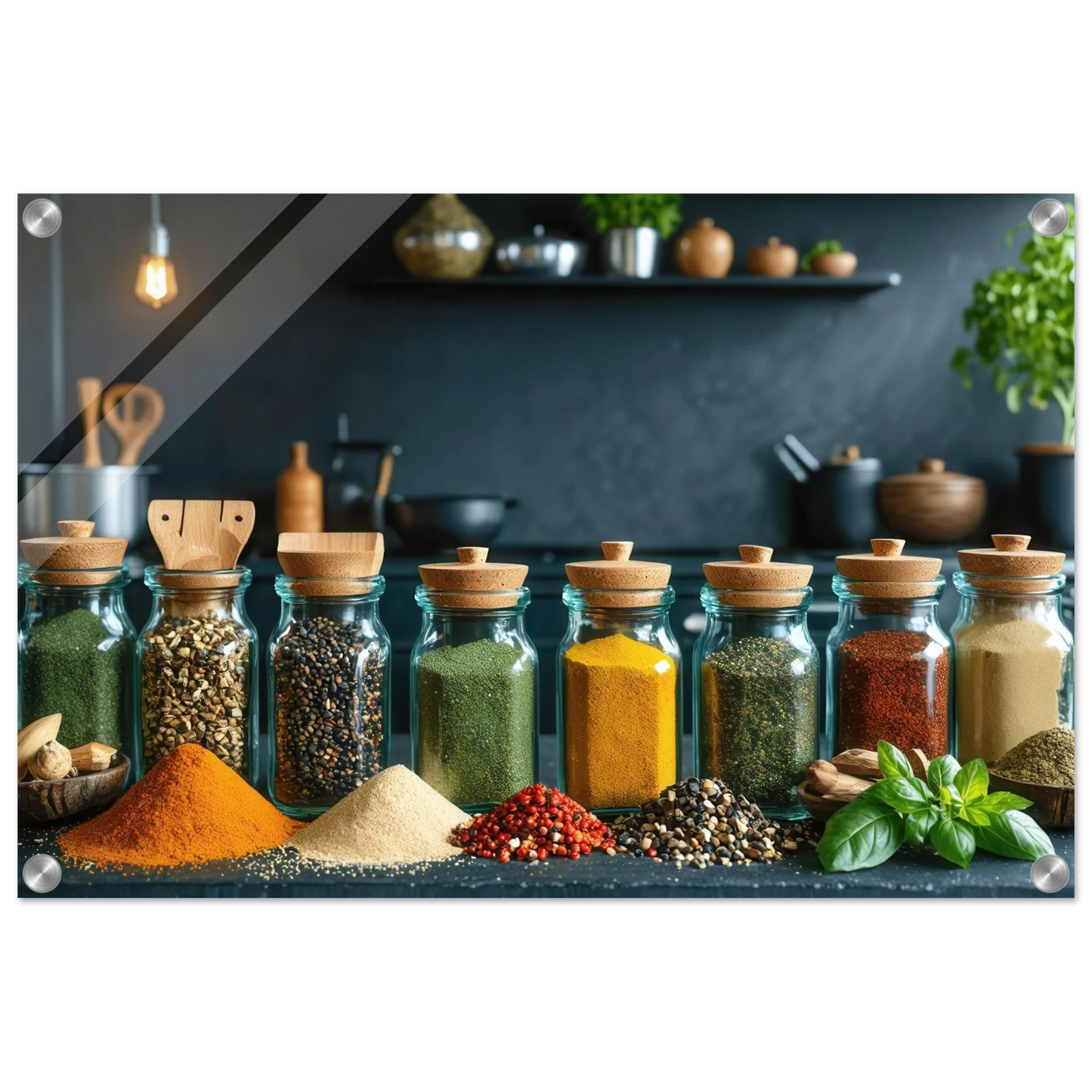 Wandbild gewuerze der welt aromatisches kunstwerk fuer ihre kueche
