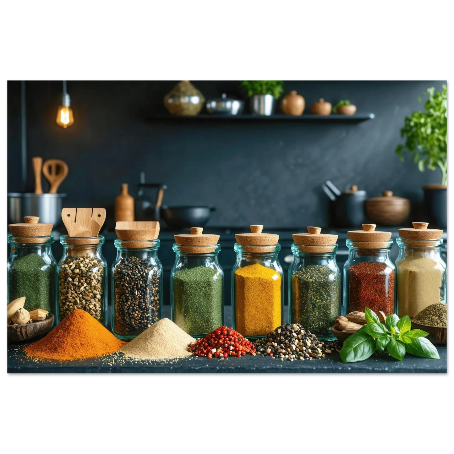 Wandbild gewuerze der welt aromatisches kunstwerk fuer ihre kueche