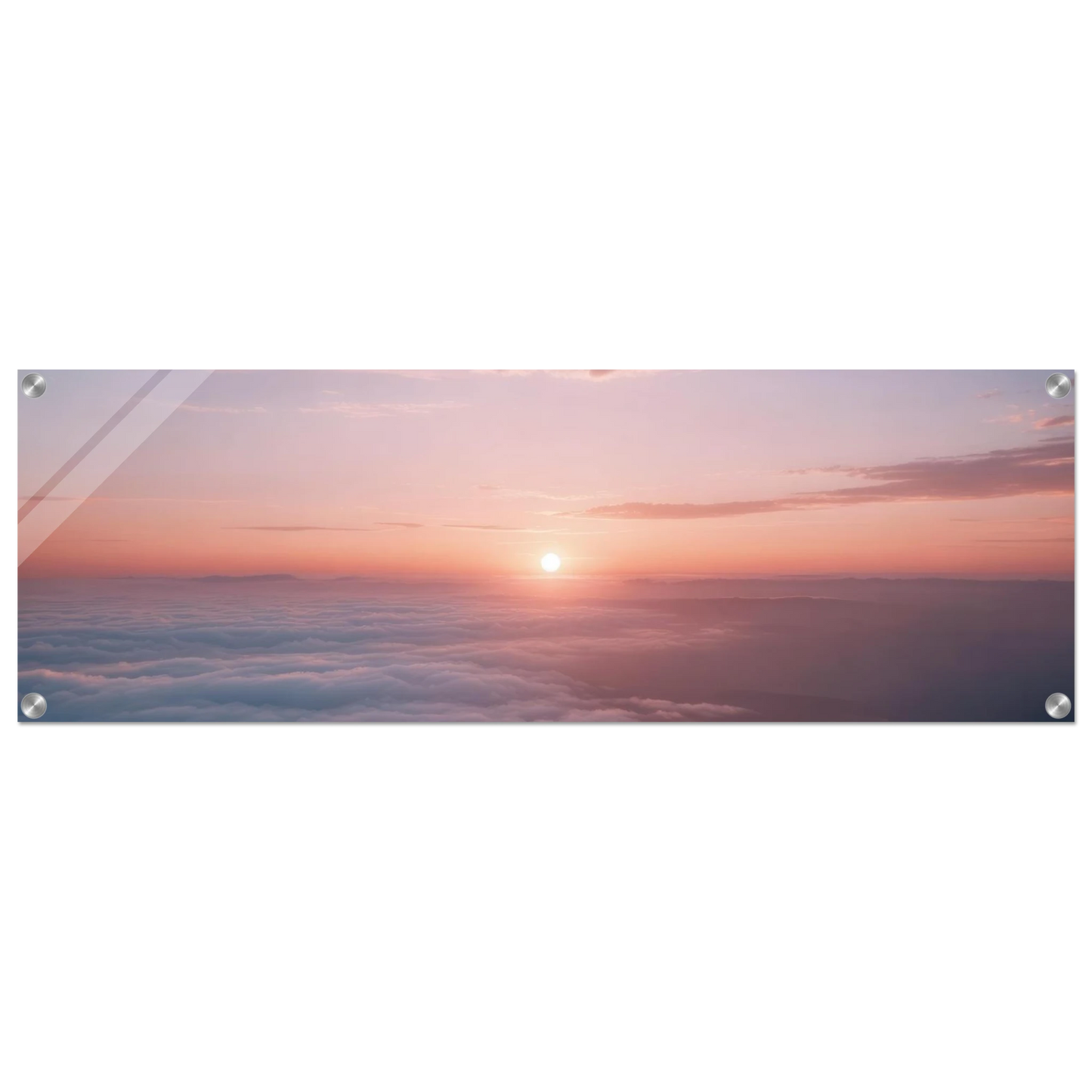 Wandbild sonnenaufgang ueber den wolken ein traumhaftes wandbild in sanften pastelltoenen