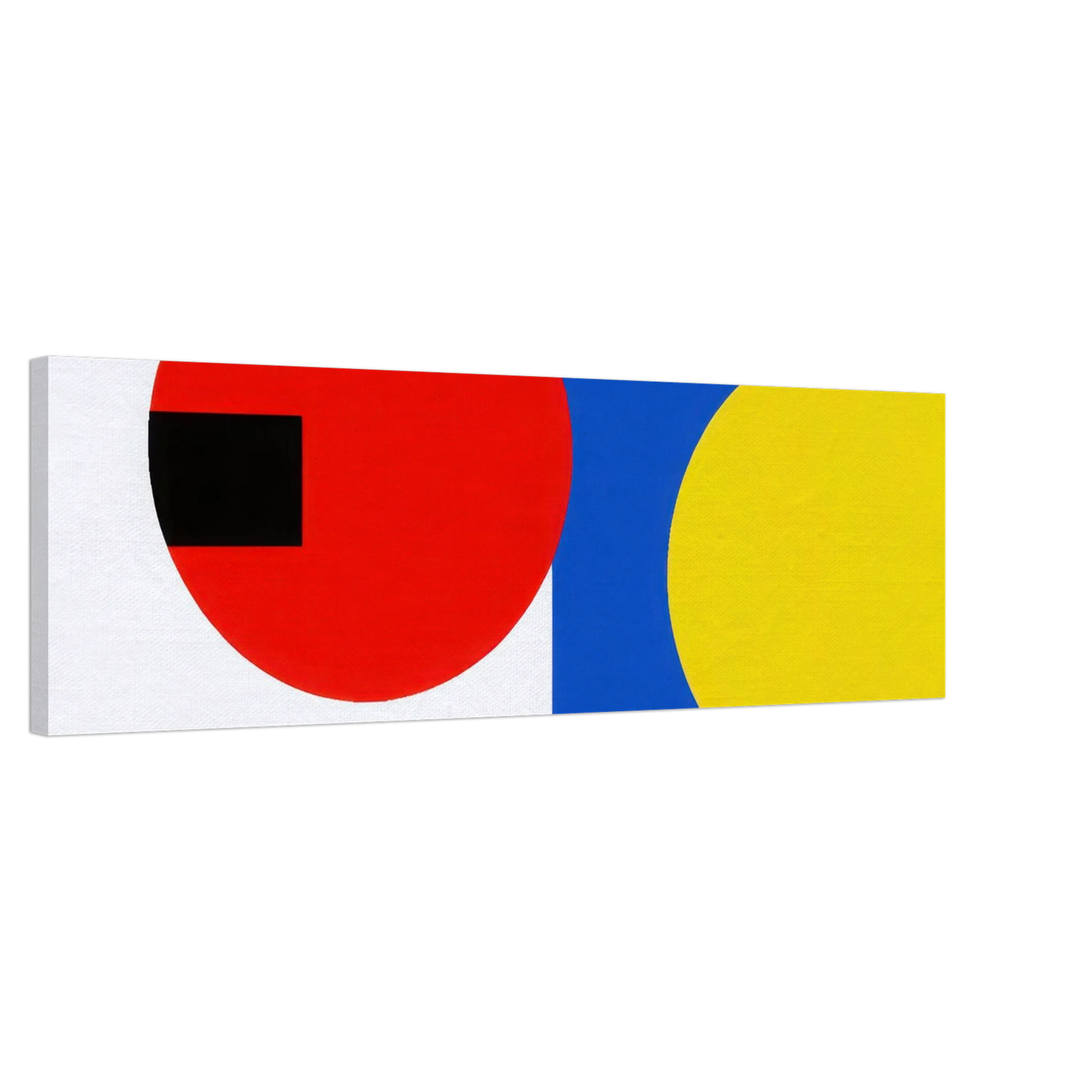 Wandbild bauhaus inspirierte komposition in leuchtendem rot blau gelb abstrakte kunst fuer ihr zuhause