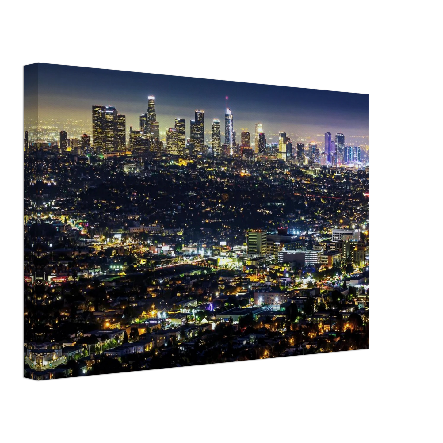 Wandbild los angeles lichtermeer majestaetische skyline bei nacht in ihrer wunschgroesse