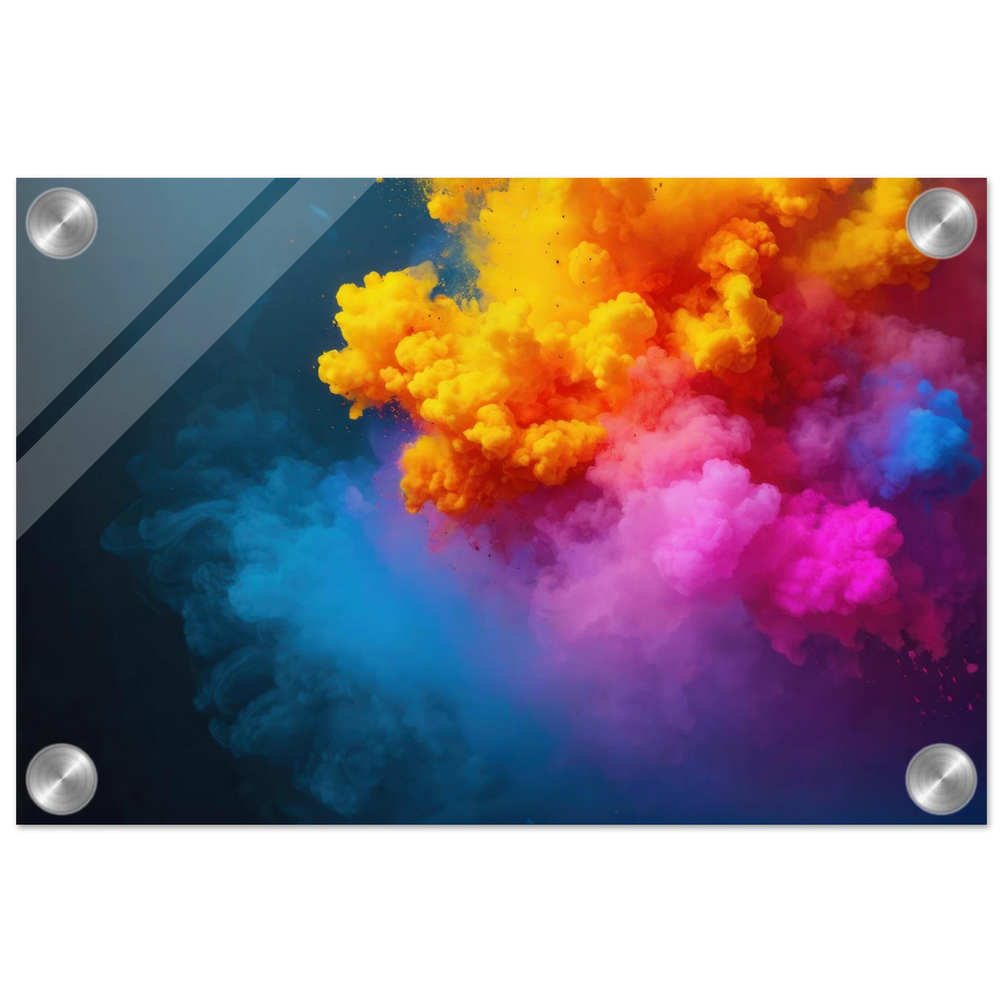 Wandbild explosion der farben lebhaftes abstraktes kunstwerk fuer dein zuhause