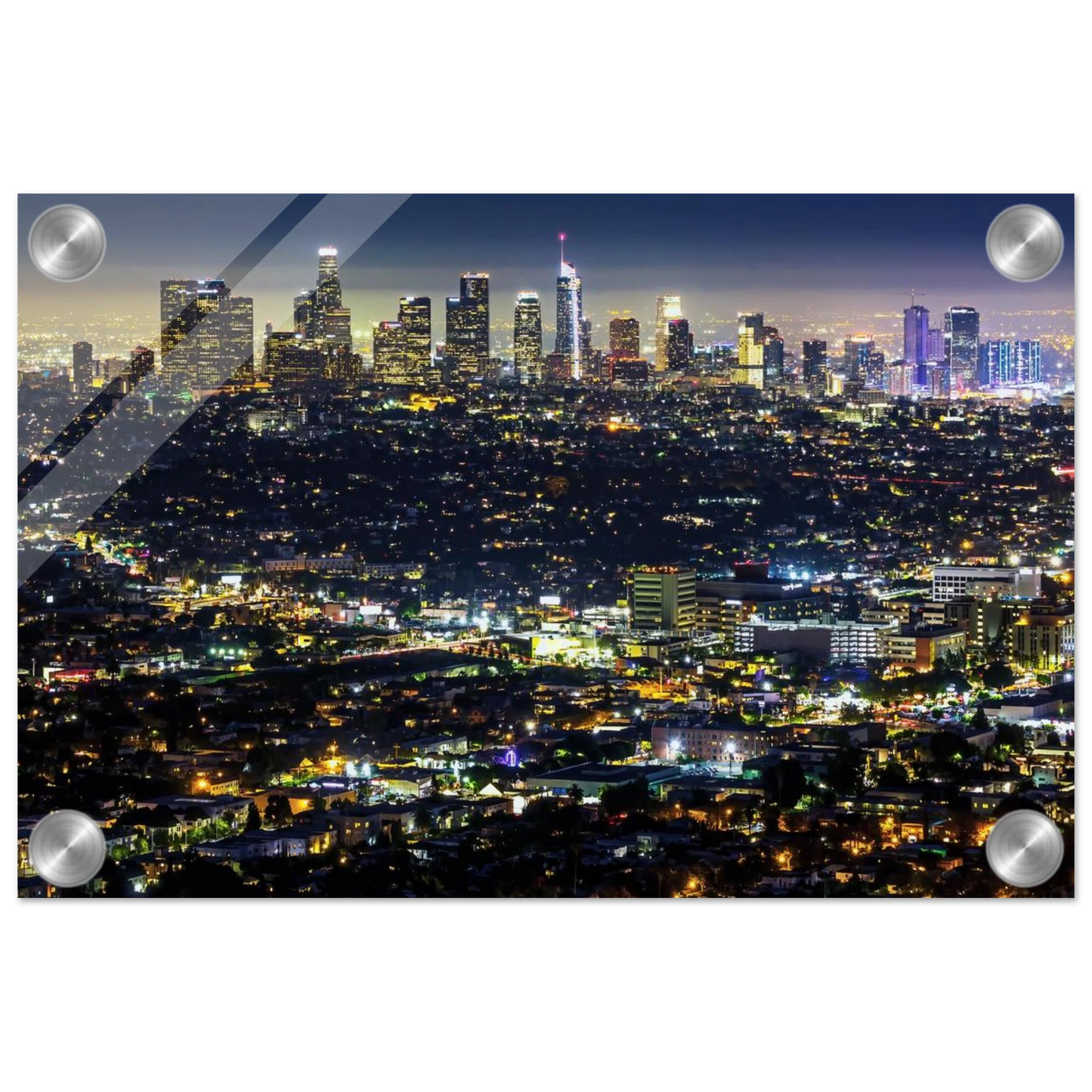 Wandbild los angeles lichtermeer majestaetische skyline bei nacht in ihrer wunschgroesse