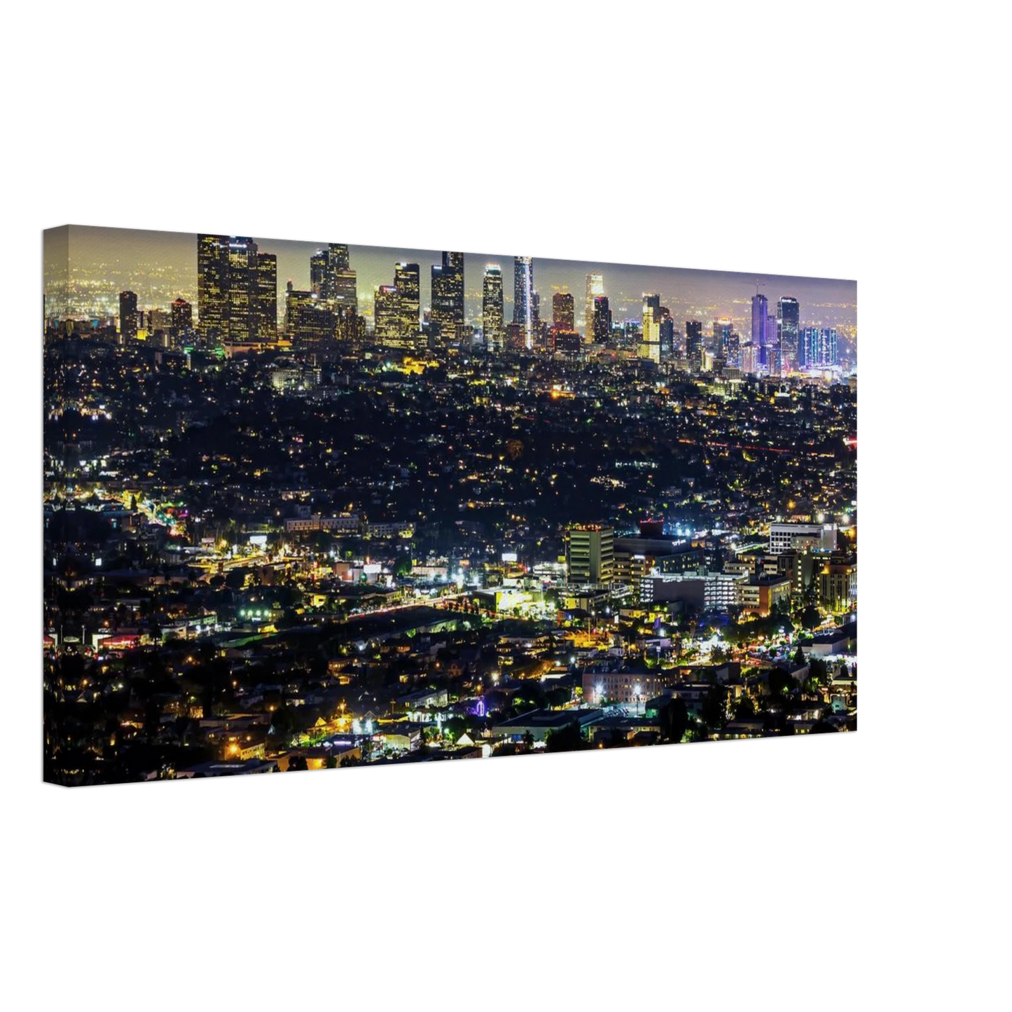 Wandbild los angeles lichtermeer majestaetische skyline bei nacht in ihrer wunschgroesse