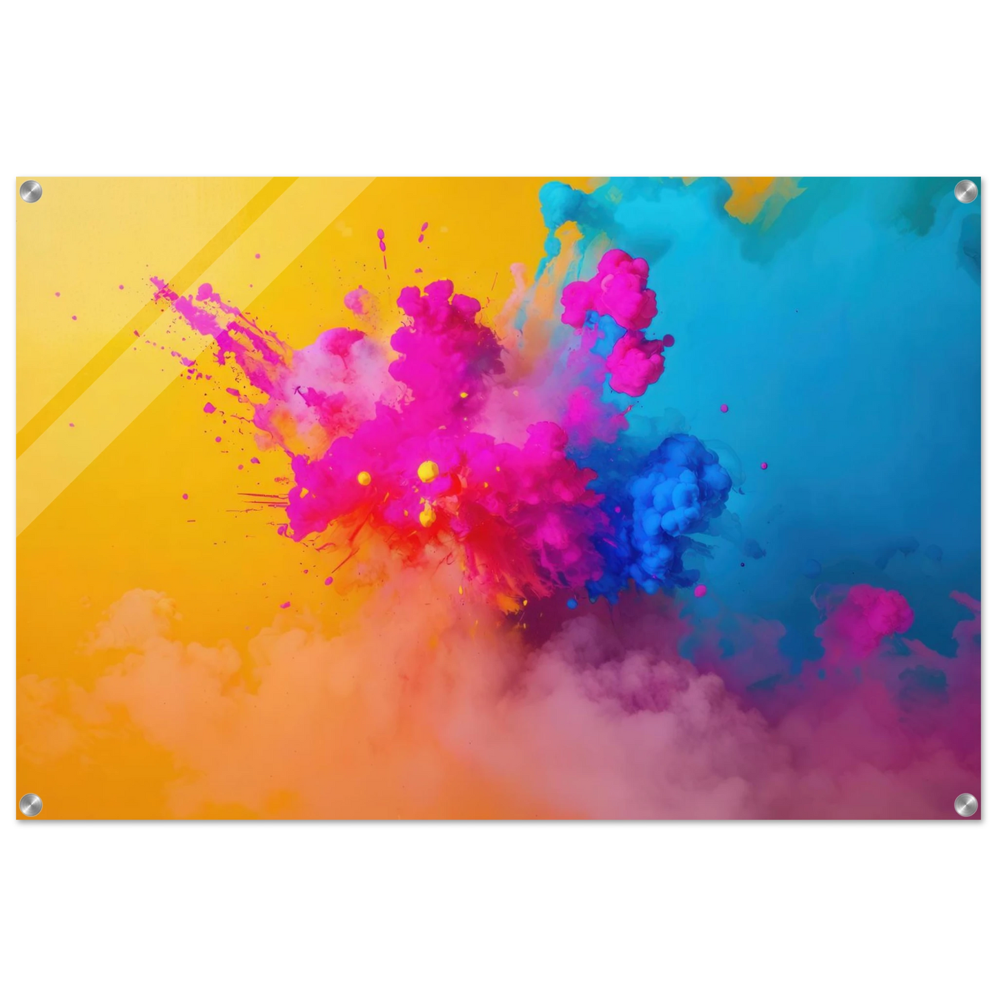 Wandbild explosive farben lebendige abstraktion fuer ihr zuhause in vielen groessen