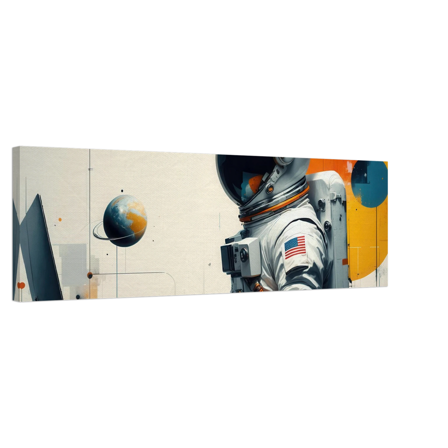 Wandbild cosmic coder astronaut bei der arbeit sci fi kunst fuer dein zuhause in verschiedenen groessen