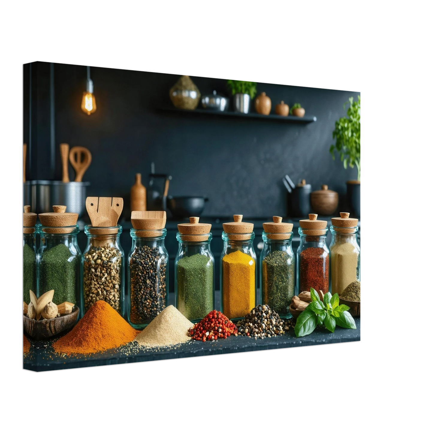 Wandbild gewuerze der welt aromatisches kunstwerk fuer ihre kueche