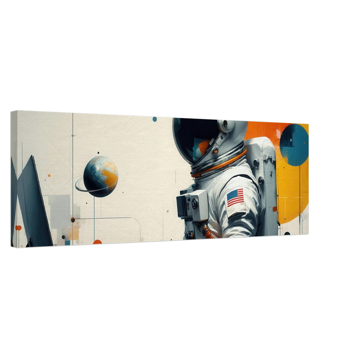 Wandbild cosmic coder astronaut bei der arbeit sci fi kunst fuer dein zuhause in verschiedenen groessen