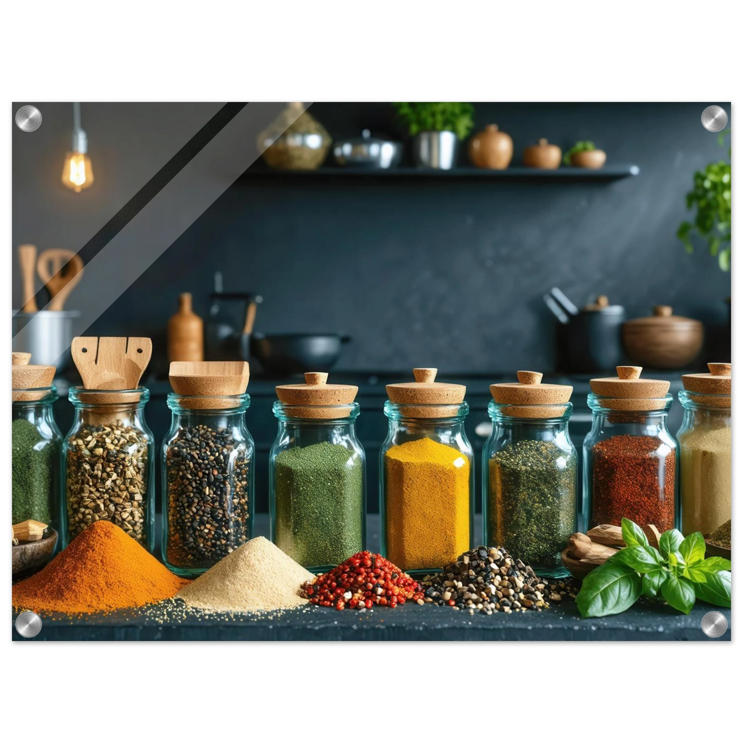 Wandbild gewuerze der welt aromatisches kunstwerk fuer ihre kueche