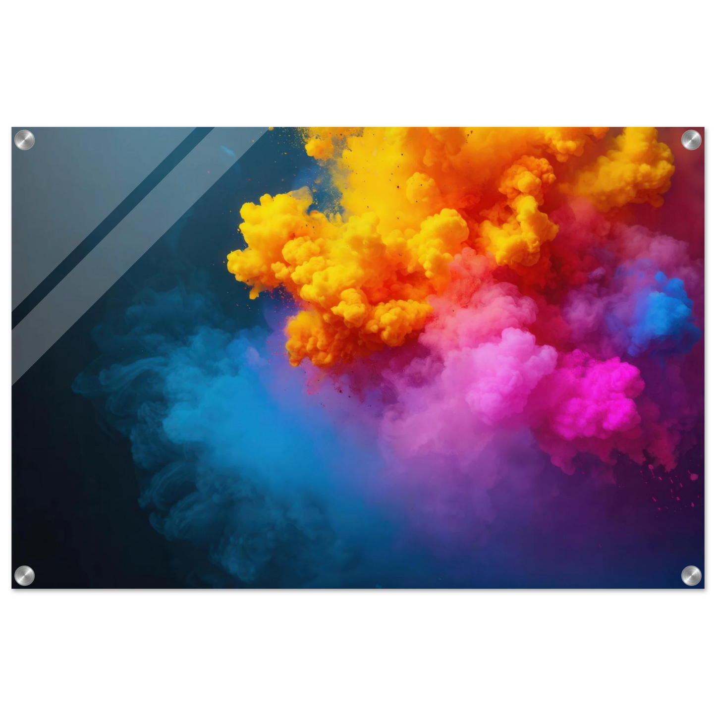 Wandbild explosion der farben lebhaftes abstraktes kunstwerk fuer dein zuhause