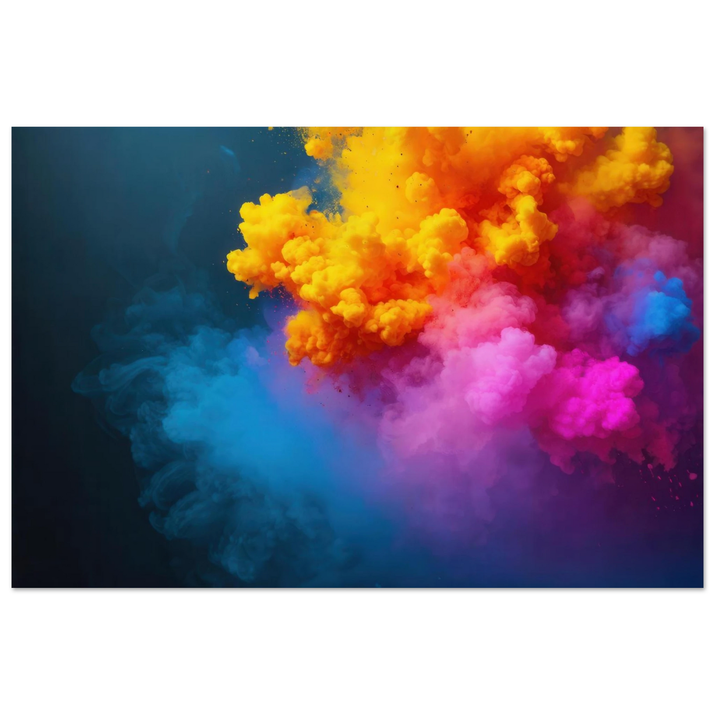 Wandbild explosion der farben lebhaftes abstraktes kunstwerk fuer dein zuhause