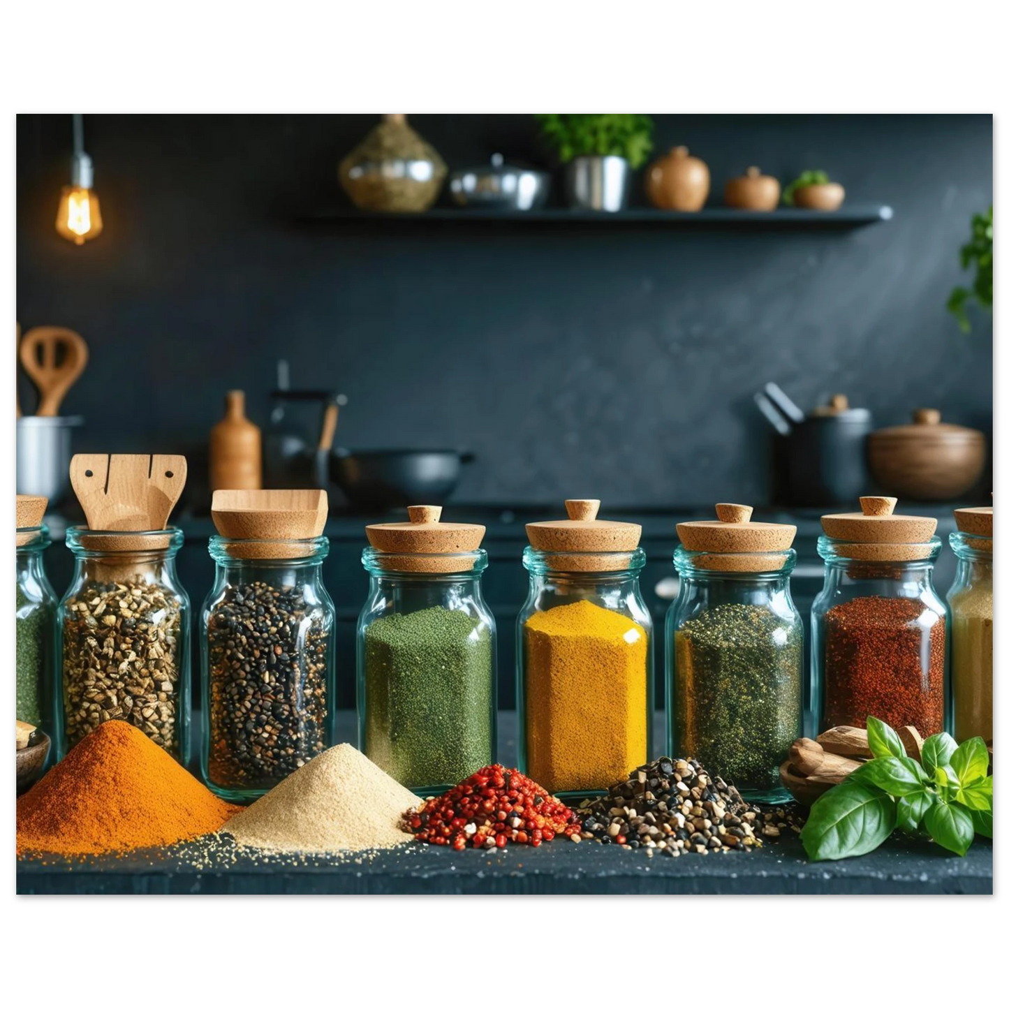 Wandbild gewuerze der welt aromatisches kunstwerk fuer ihre kueche